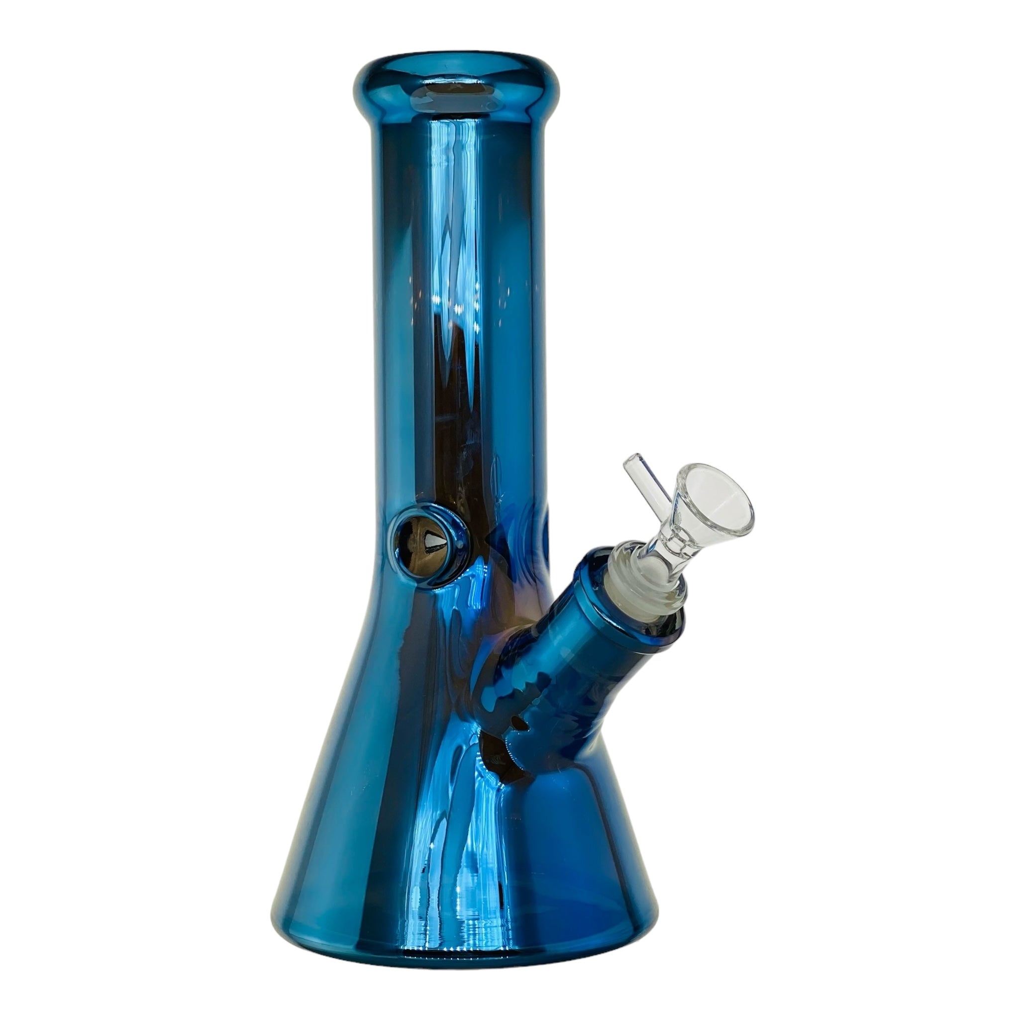 blue metallic glass water bong pipe for weed and tobacco for sale free shipping