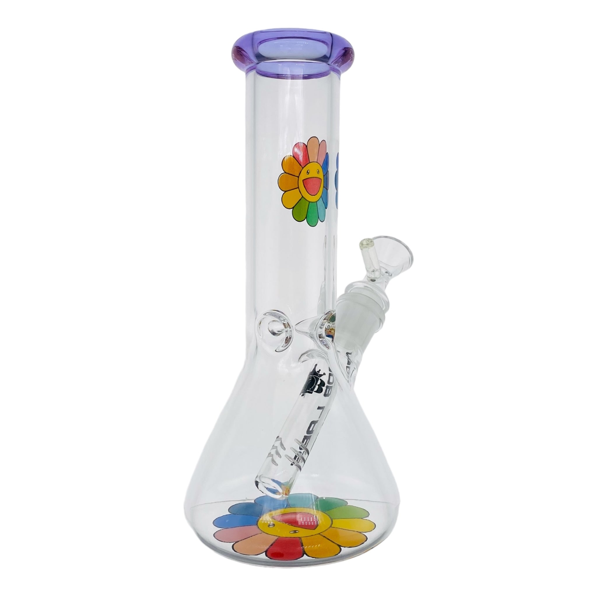 cute bong with a daisy flower with rainbow petals