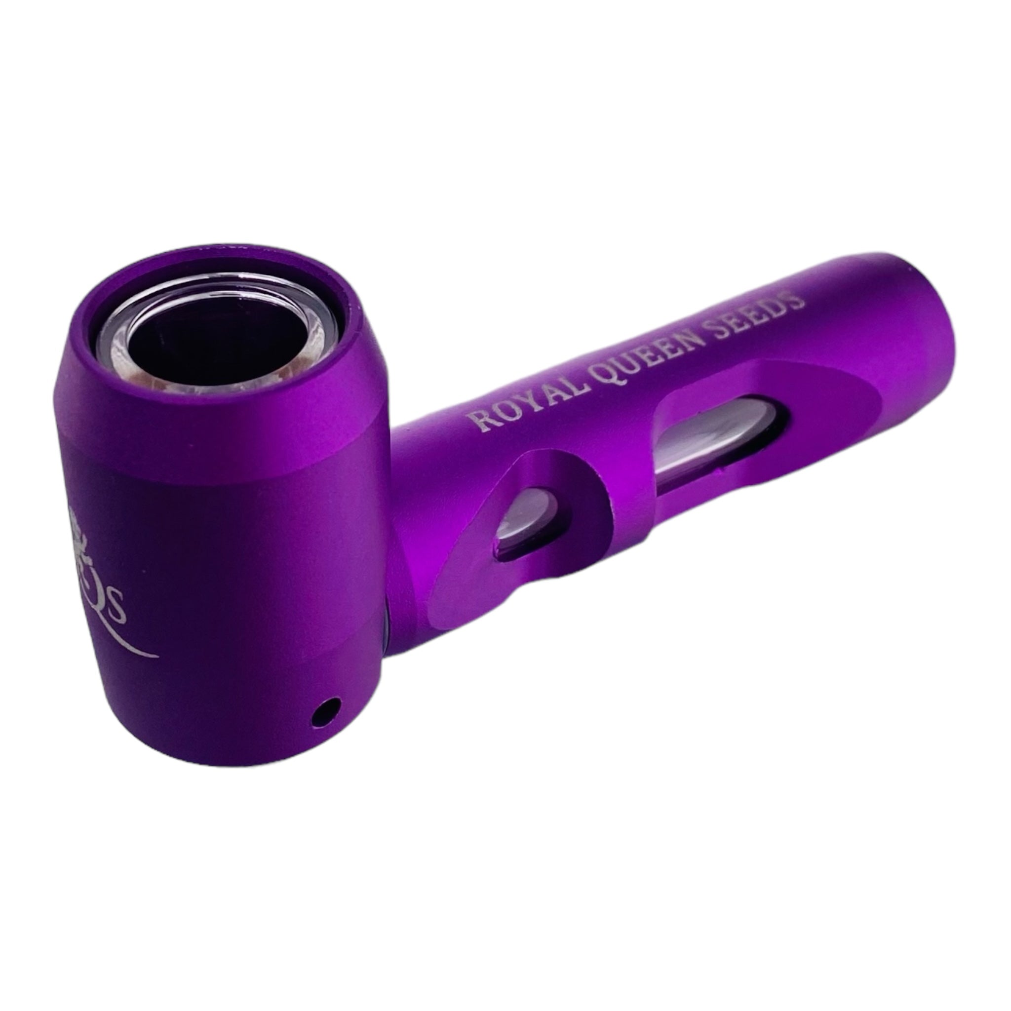 Purple Metal Hammer And Glass Hybrid Pipe By Royal Queen Seeds