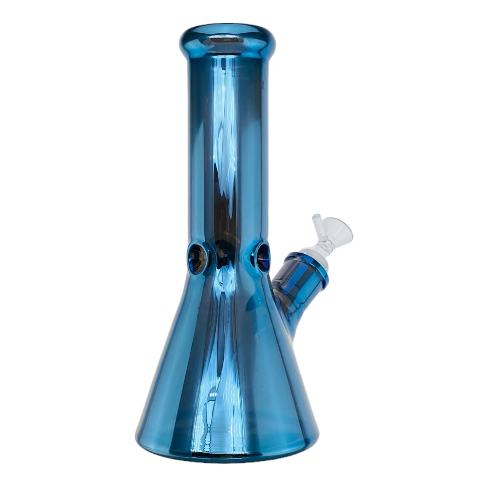 blue metallic glass water bong pipe for weed and tobacco for sale free shipping