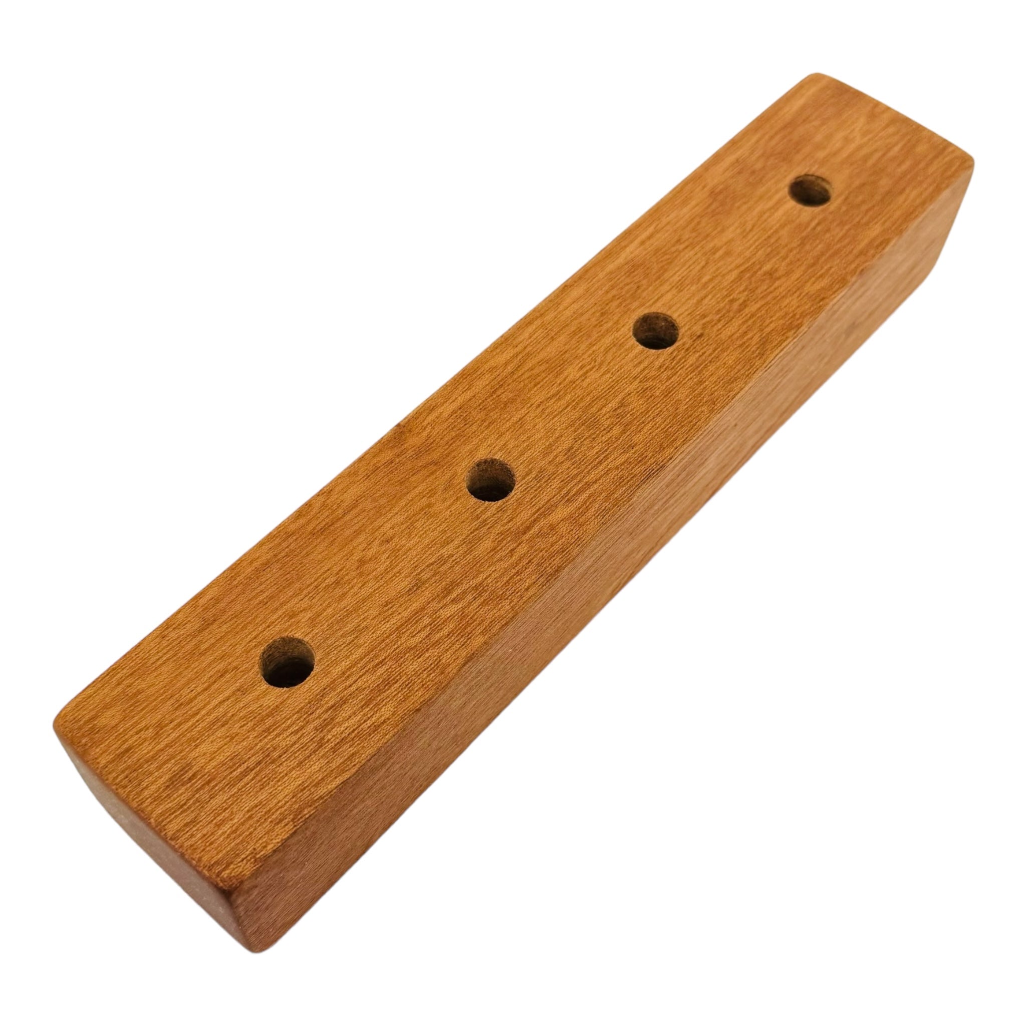 4 Hole Wood Display Stand Holder For 10mm Bong Bowl Pieces Or Quartz Bangers - Mahogany