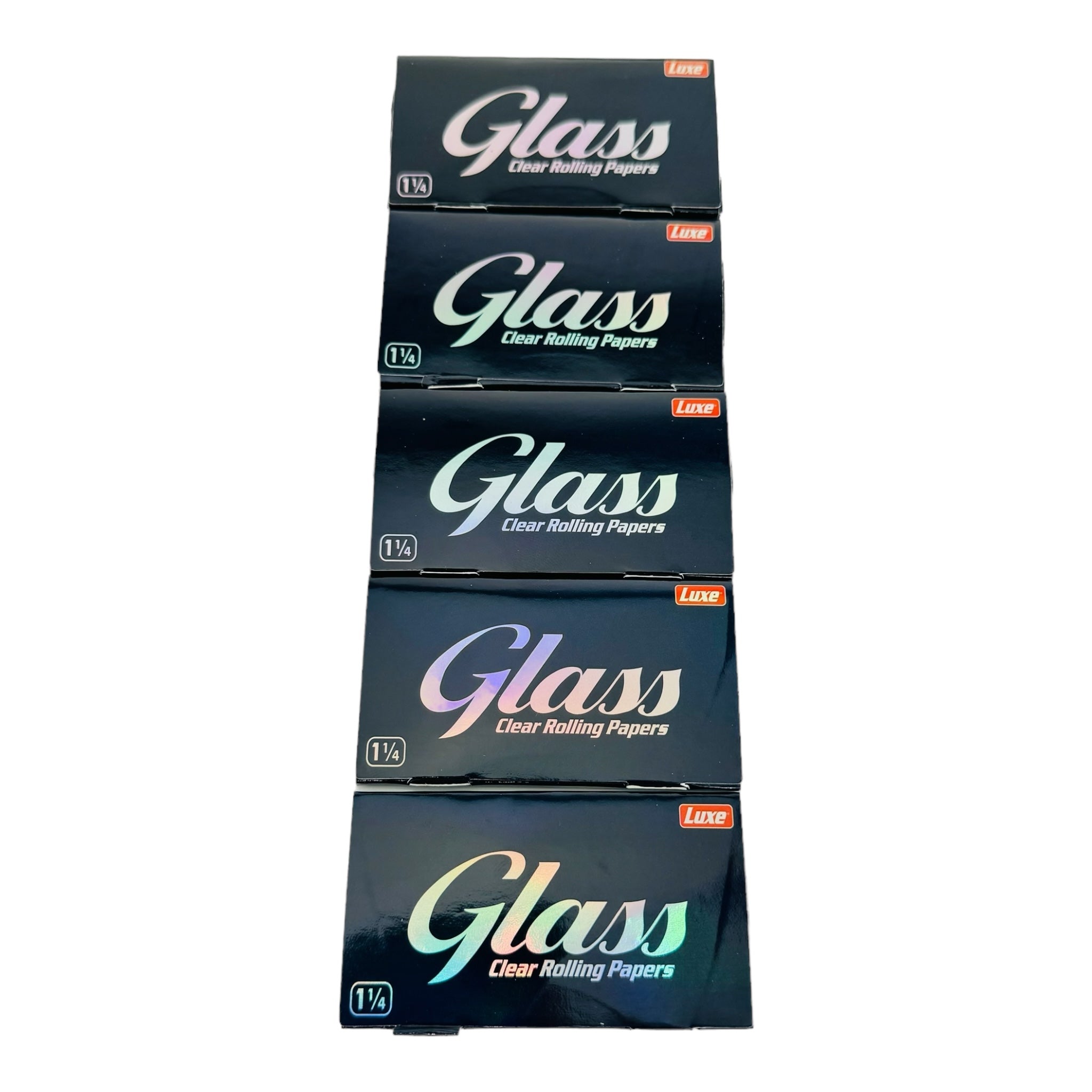 Glass Clear 1-1/4" Size Rolling Papers 5 Packs