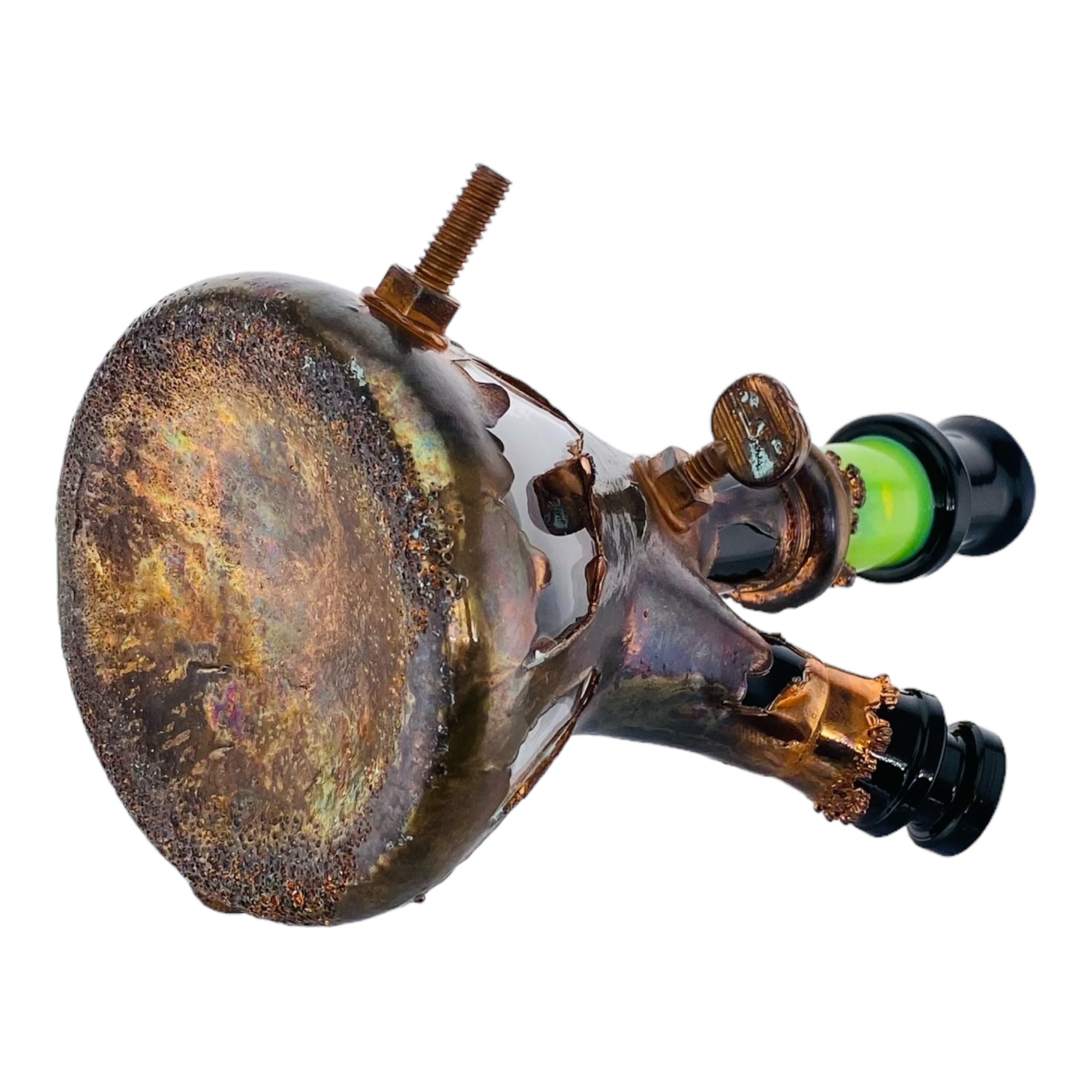 heady glass bong by Snic Barnes Glass Bong With Copper Electroforming for sale