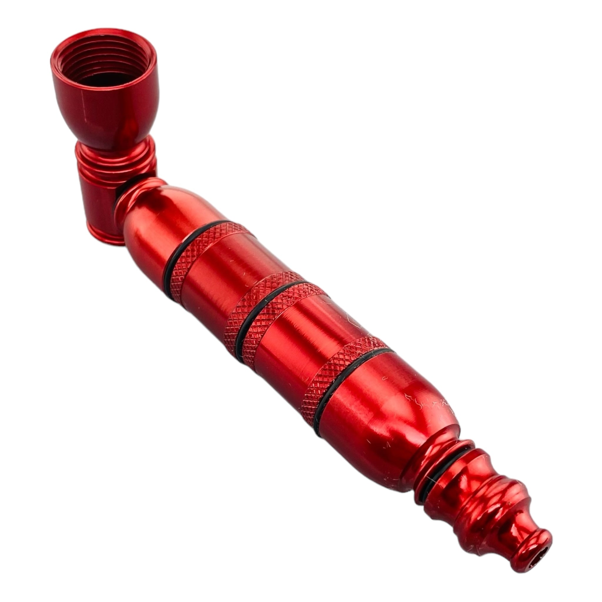 Metal pot pipe Red Extra Large Chamber Hand Pipe