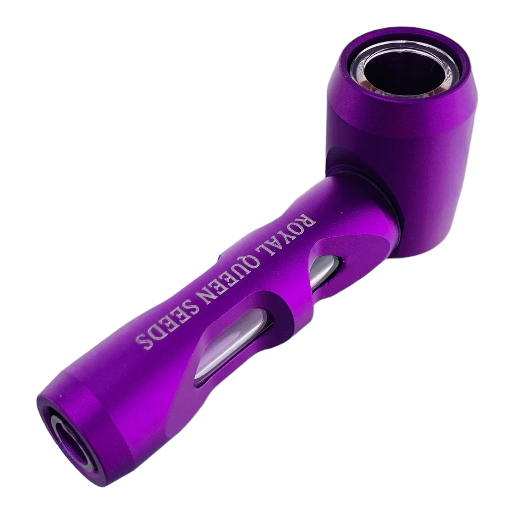 Purple Metal Hammer And Glass Hybrid Pipe By Royal Queen Seeds