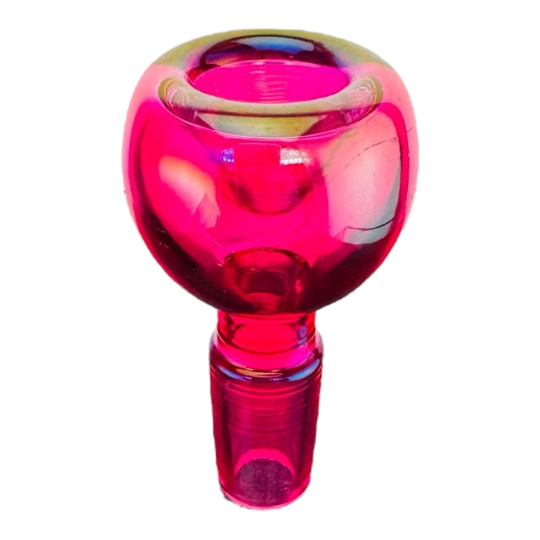 pink 14mm bong bowl with pearlescent shine for sale