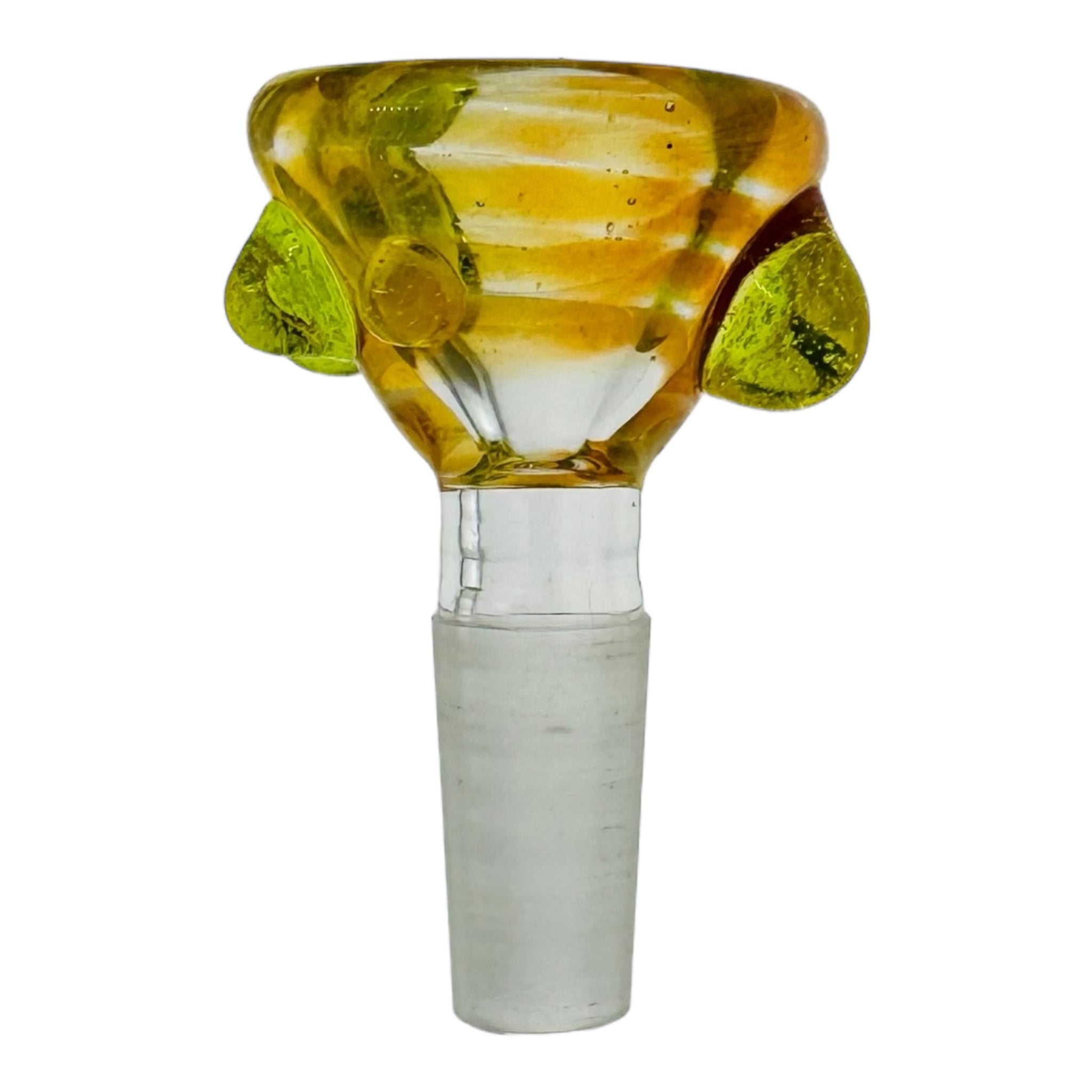 Arko Glass 10mm Bong Bowl For Weed Tuscan Orange Bowl With Hatorade Green Dots
