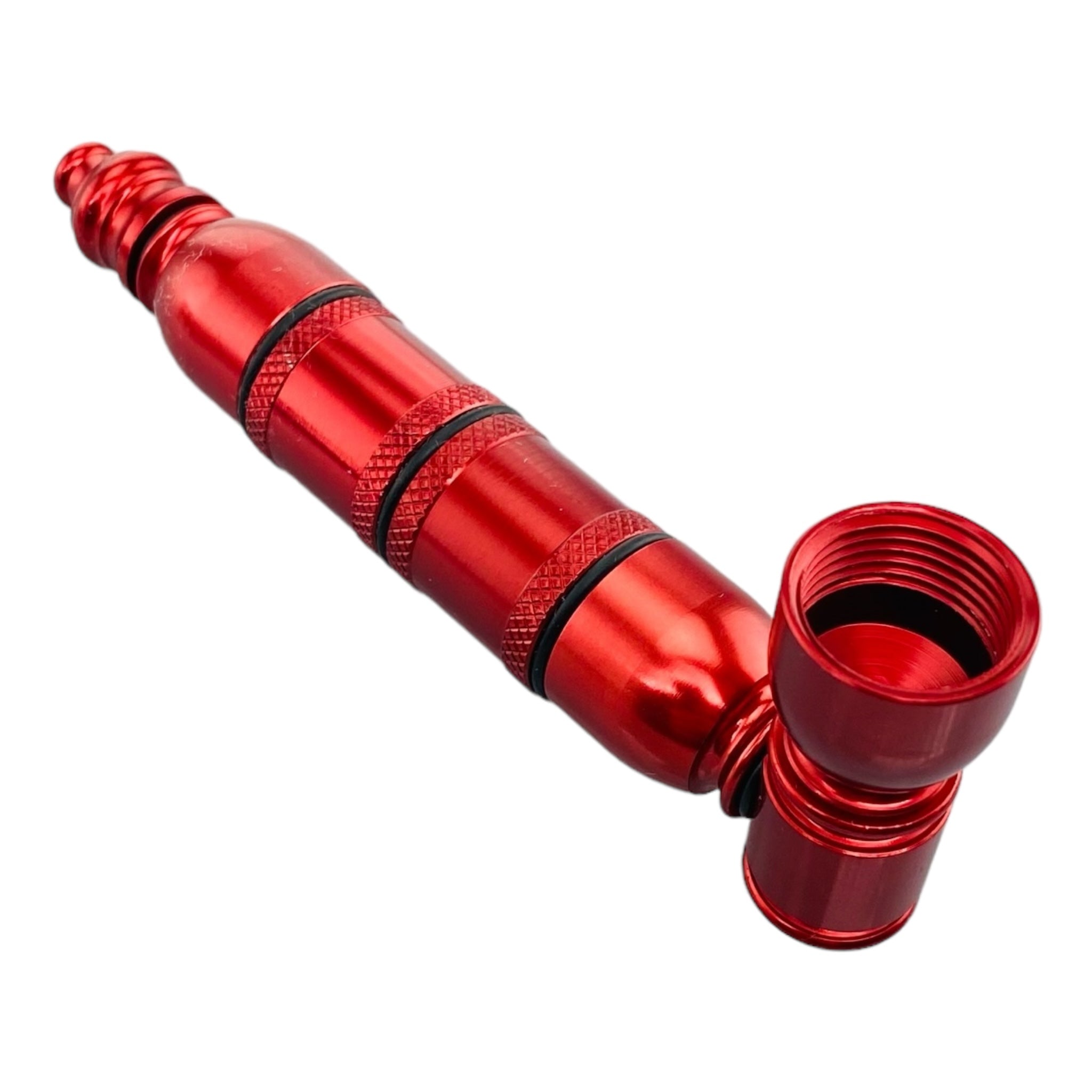 Metal pot pipe Red Extra Large Chamber Hand Pipe