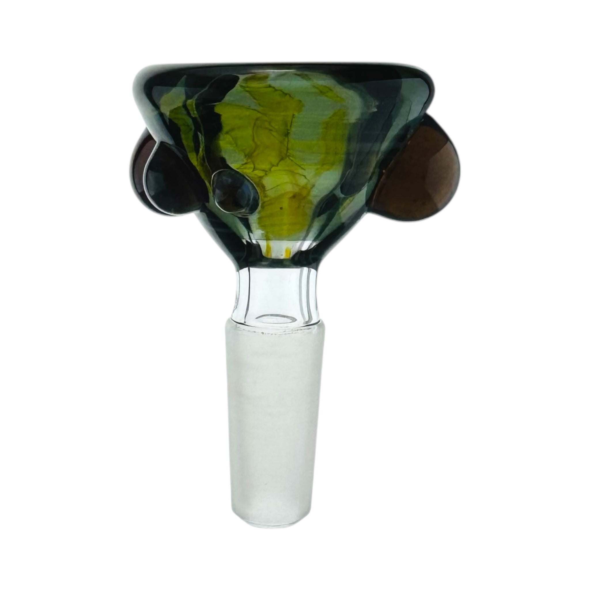 10mm glass bong bowl piece with shadow black and color changing glass bowl piece
