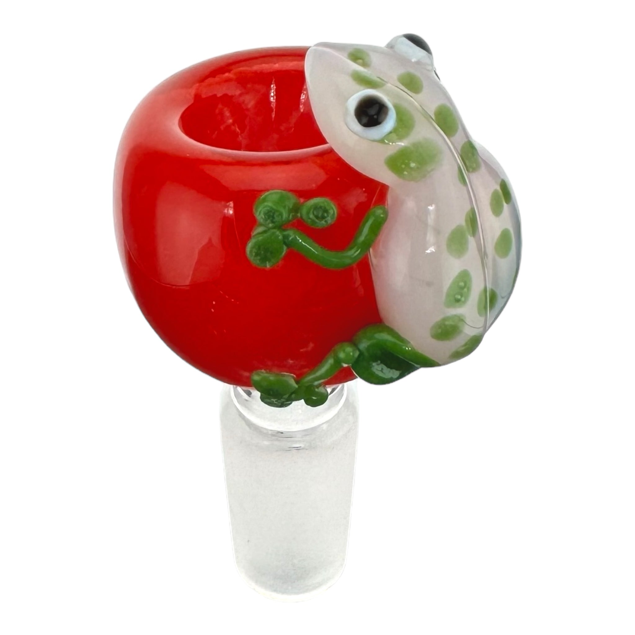 14mm Bong Bowl With Red Bubble And Green Frog for sale