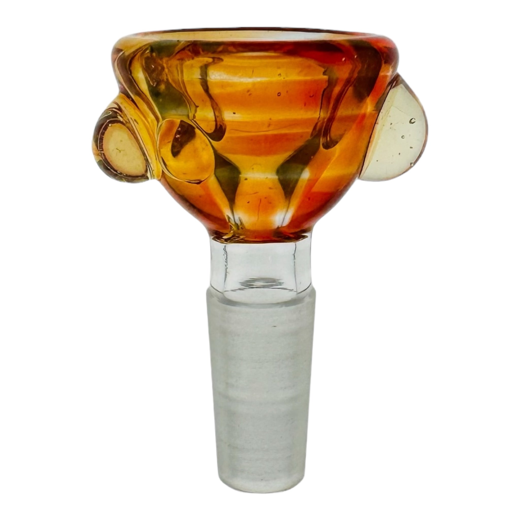 Arko Glass 10mm Bong Bowl For Weed Lava Red Bowl With Clear Mystic Dots