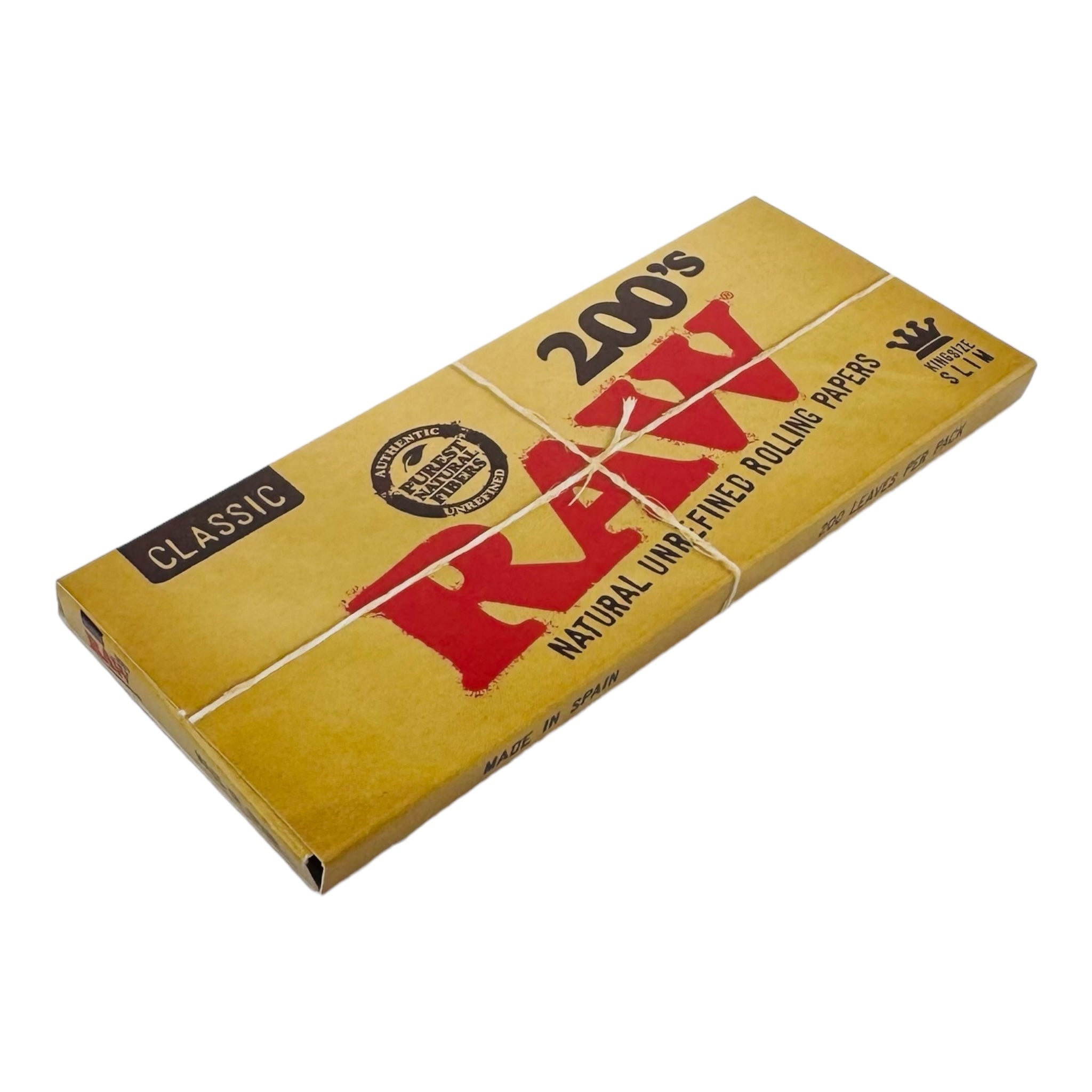 RAW Classic Hemp King Size Slim 200's Rolling Papers for sale