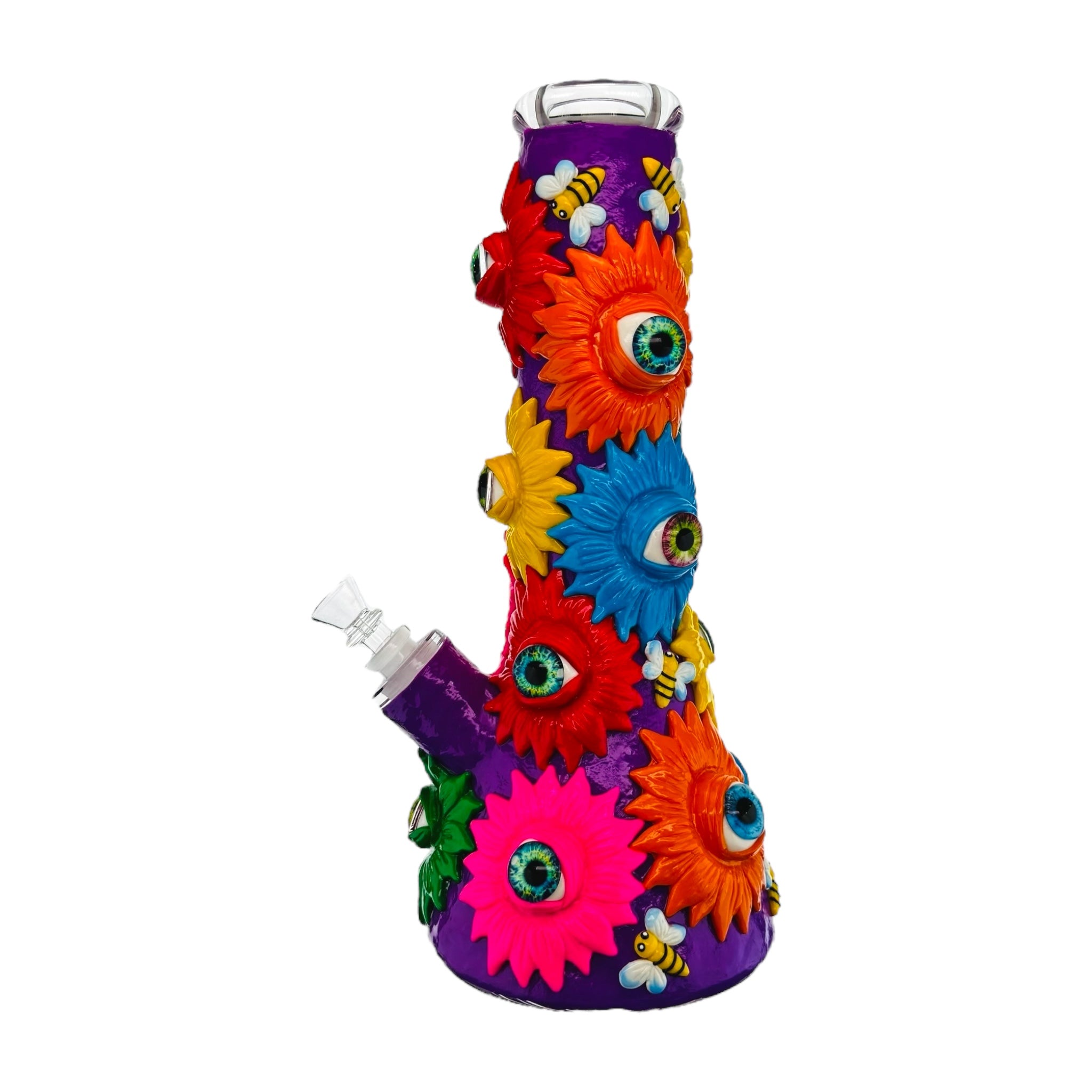Plants Have Eyes Monster Bong smoking water pipe on white back ground