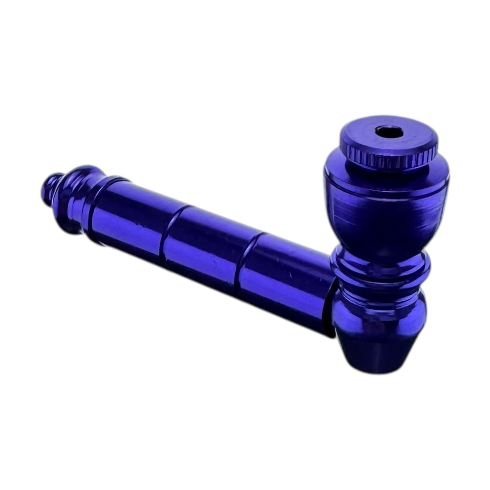 Purple Basic Aluminum Smoking Pipe With Cap