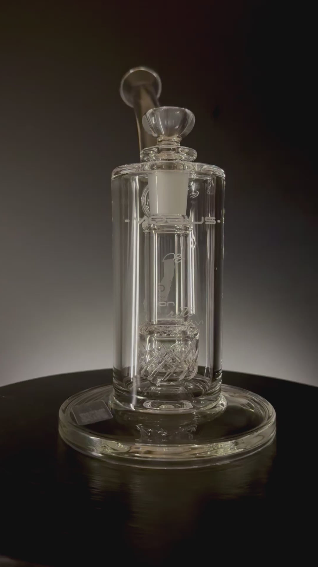 video of mobius glass ion reti perc bubbler bong