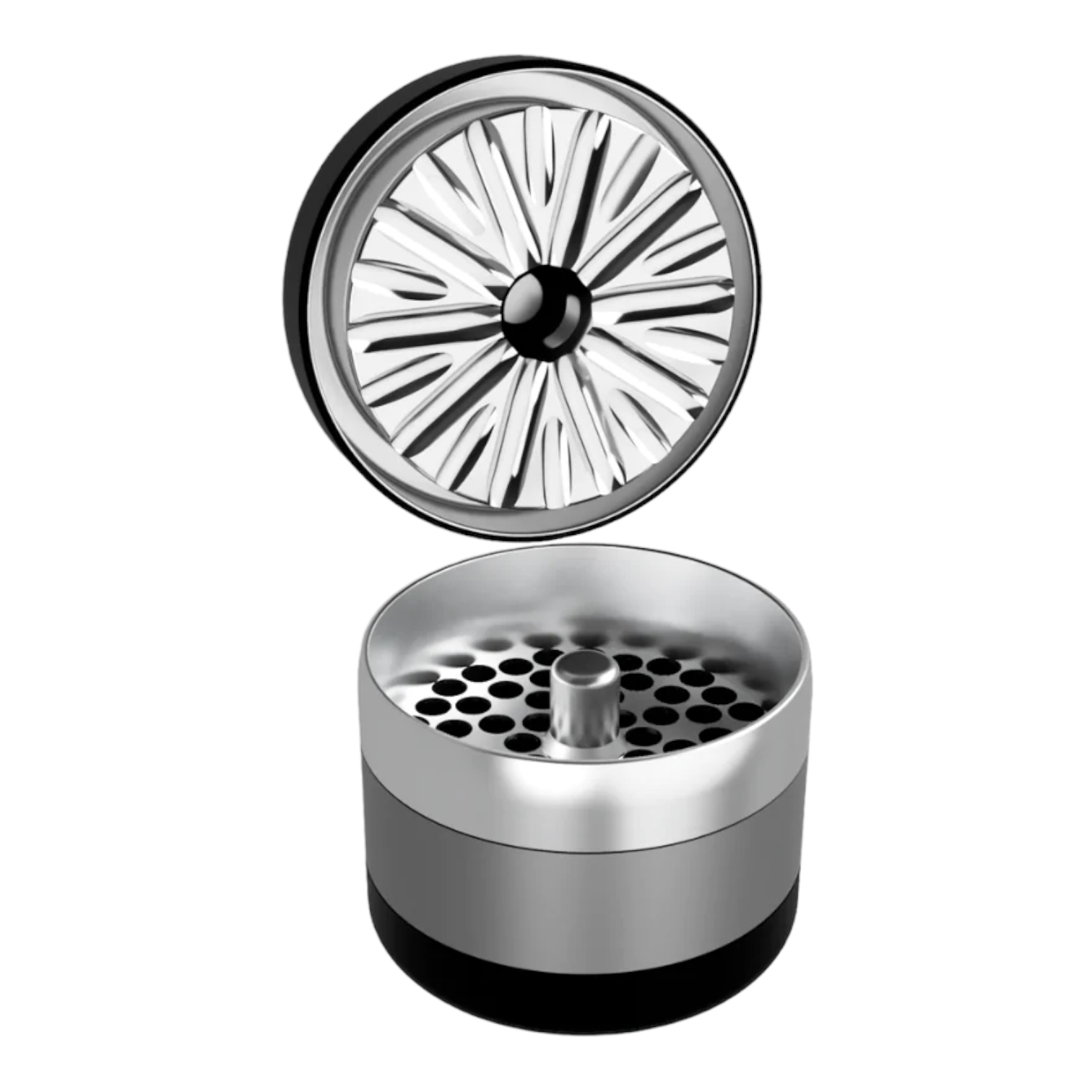 silver Flower Mill - Premium Stainless Steel Herb Grinder