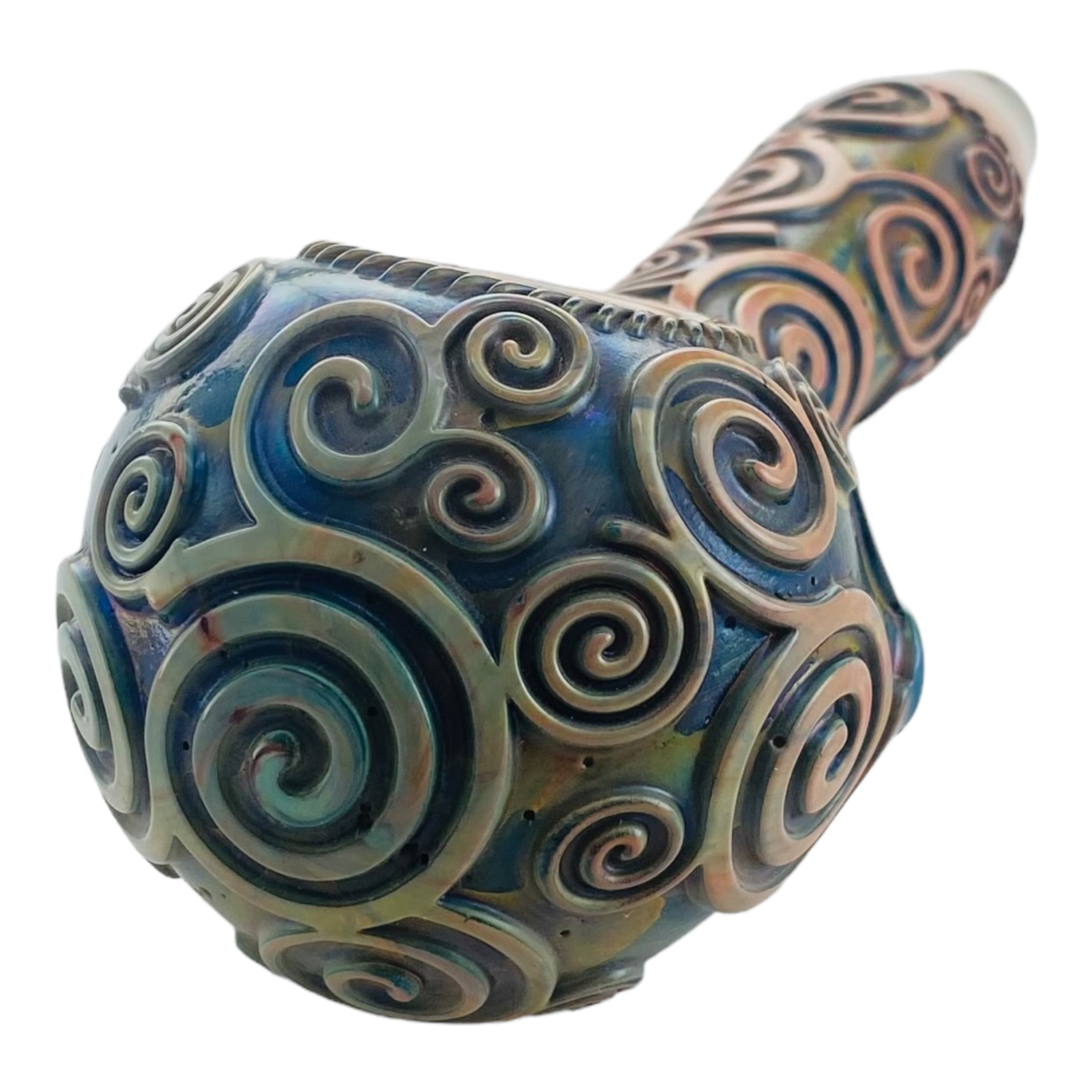 Liberty 503 Glass - Deep Sandblasted Twirls Spoon