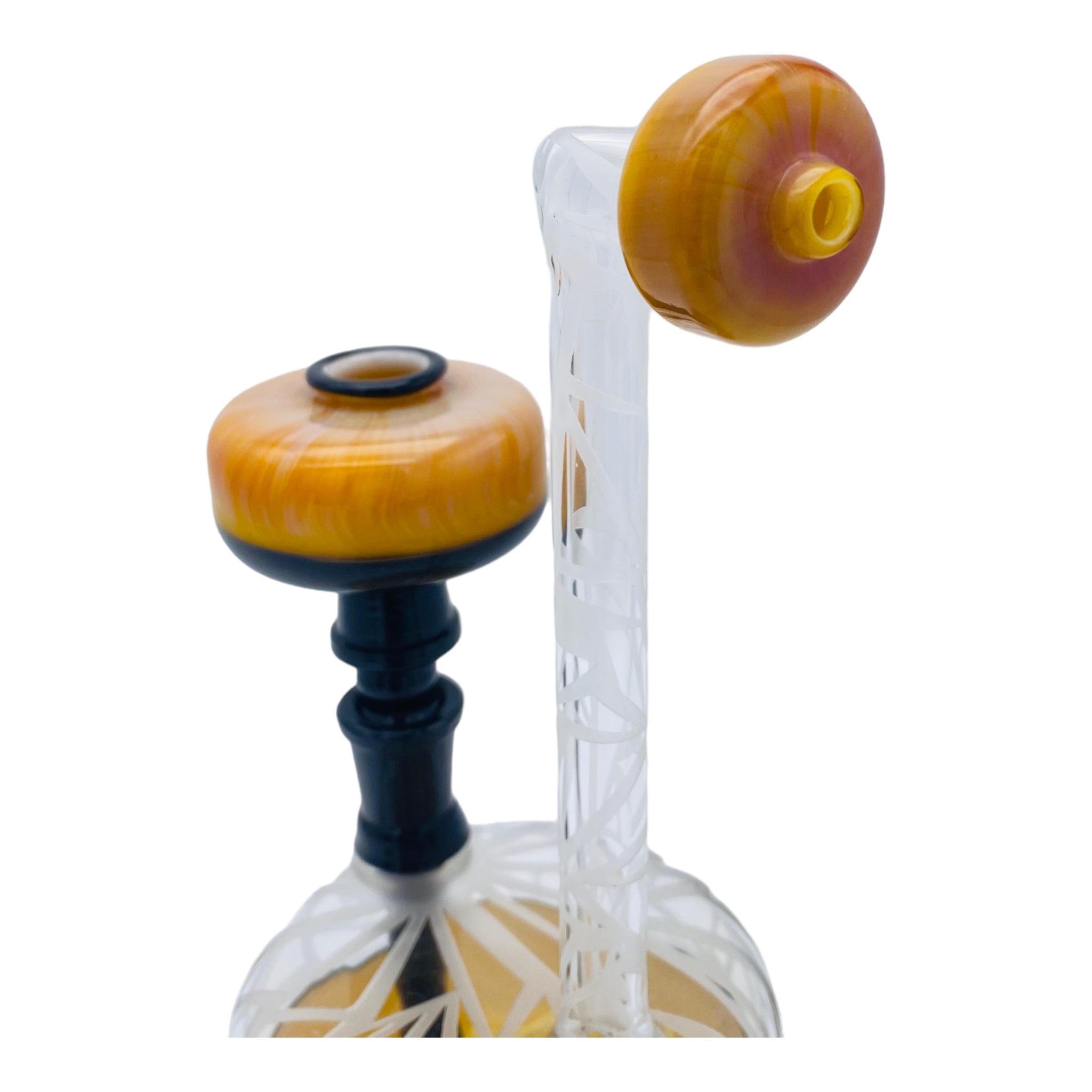 JAG Glass & Dwreck Glass - Up Right Dab Rig With Periscope Neck Sandblasting And Serendipity Glass