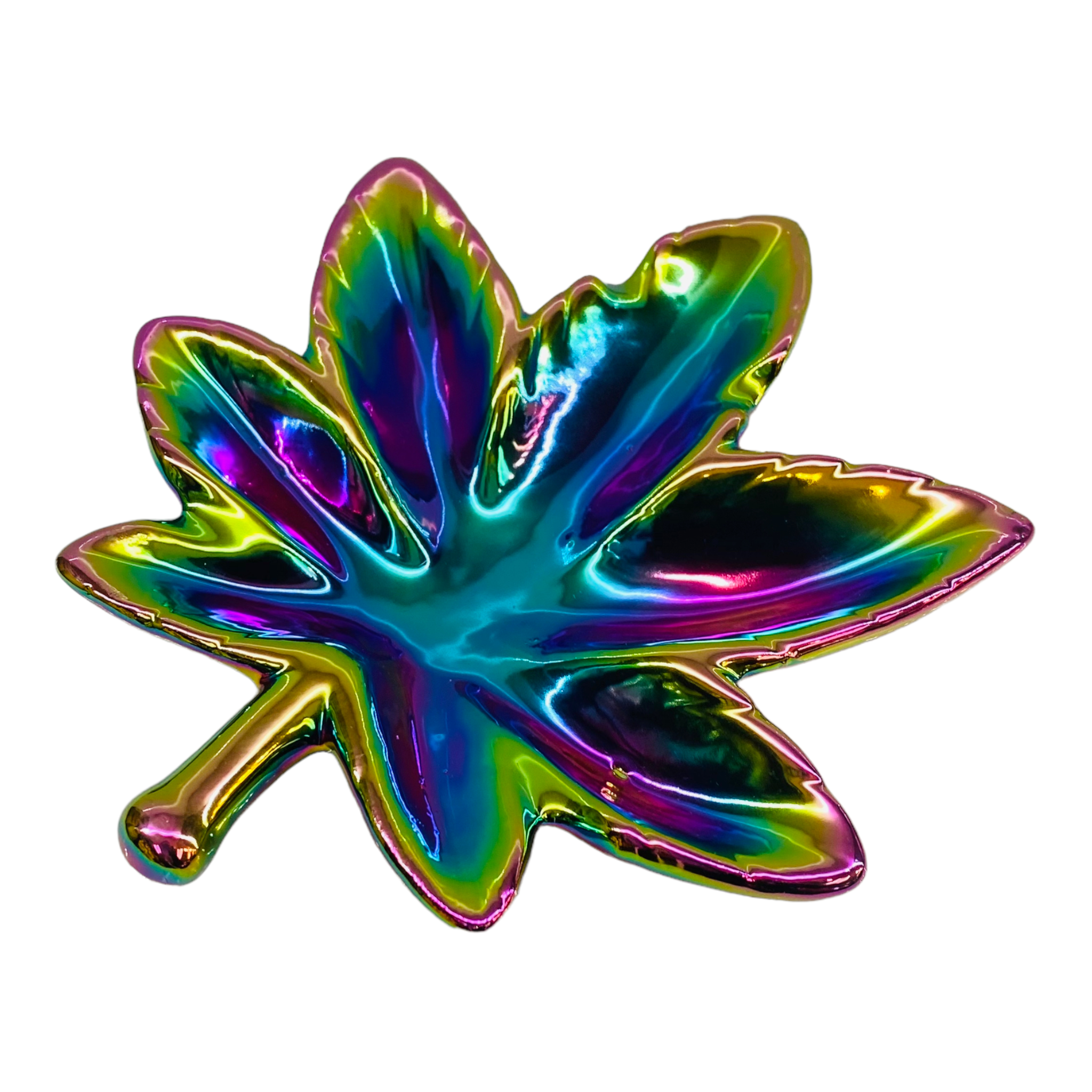 Rainbow Weed Leaf Ashtray