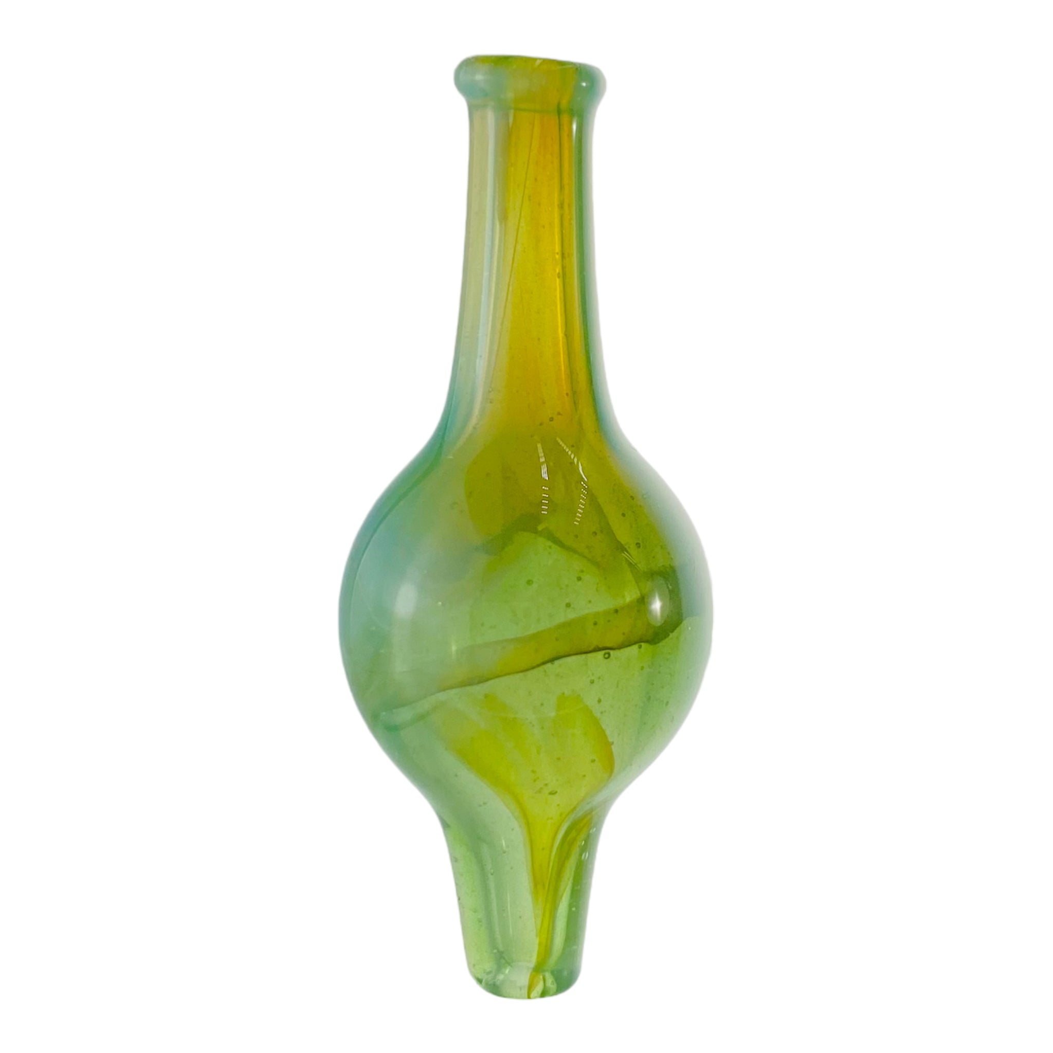 William B Glass - Mossy Agate Green Glass Bubble Carb Cap