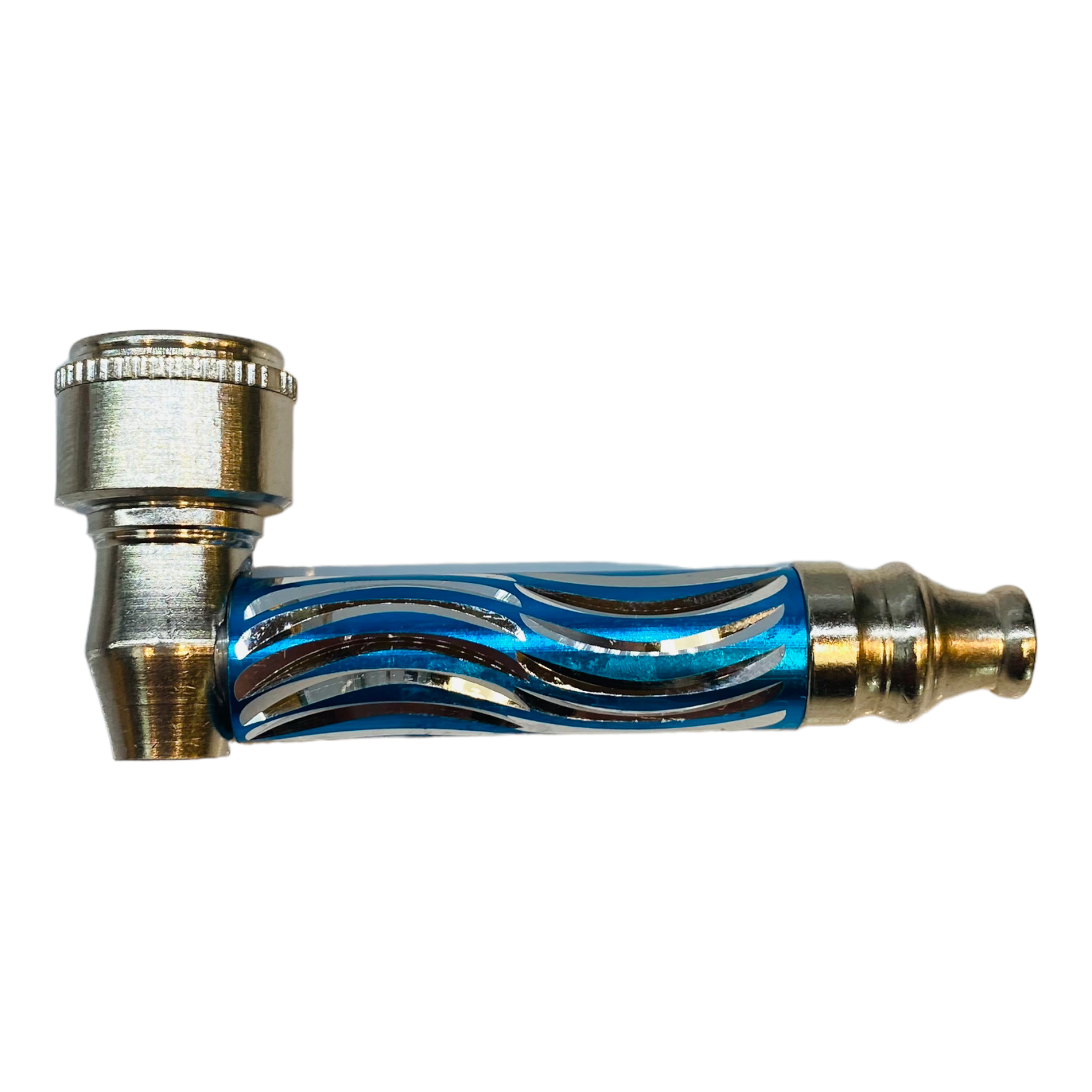 blue Zinc Aluminum Metal Pipe With Etched Stem