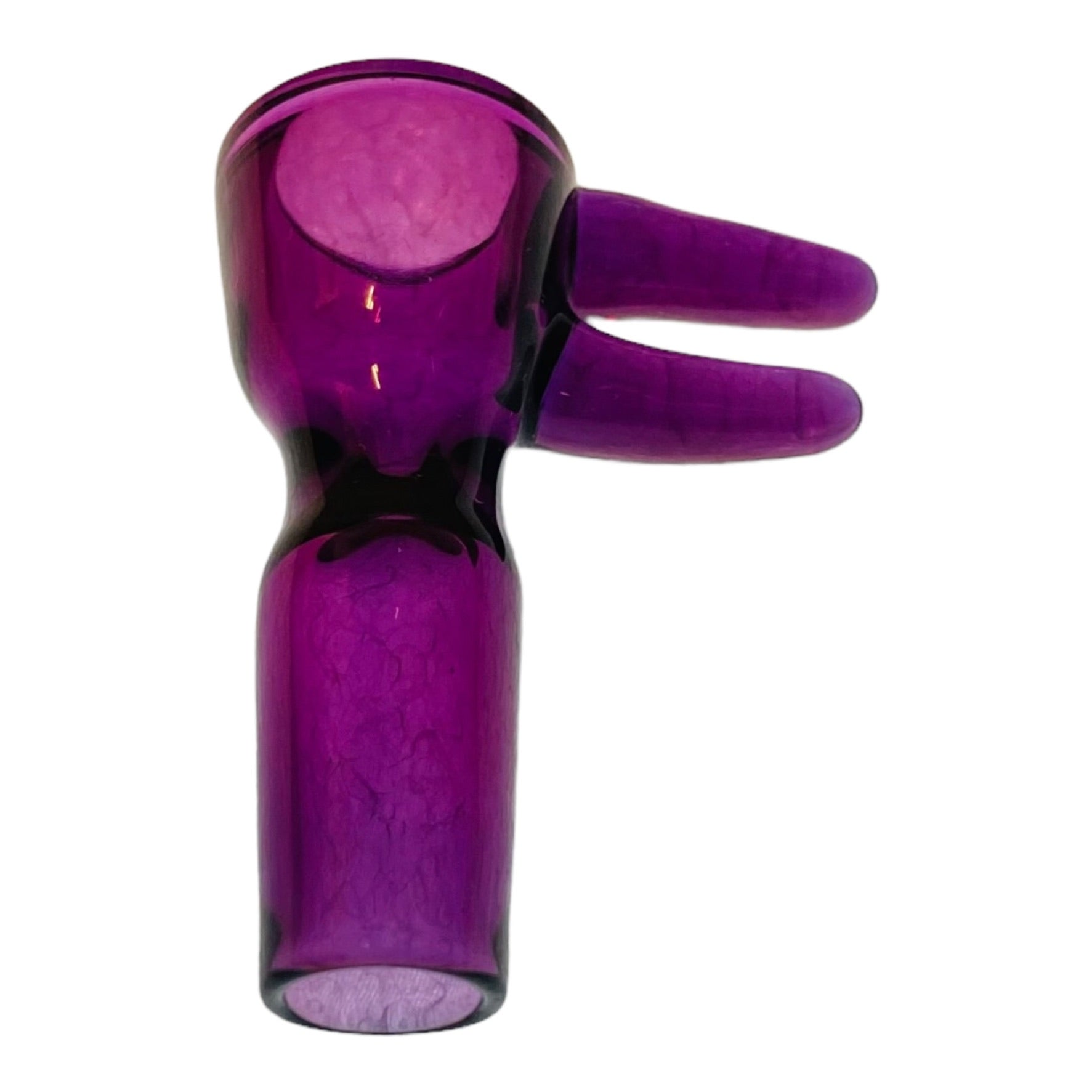 Optera Glass - Dark Purple With Purple Handle - 14mm Bowl Piece
