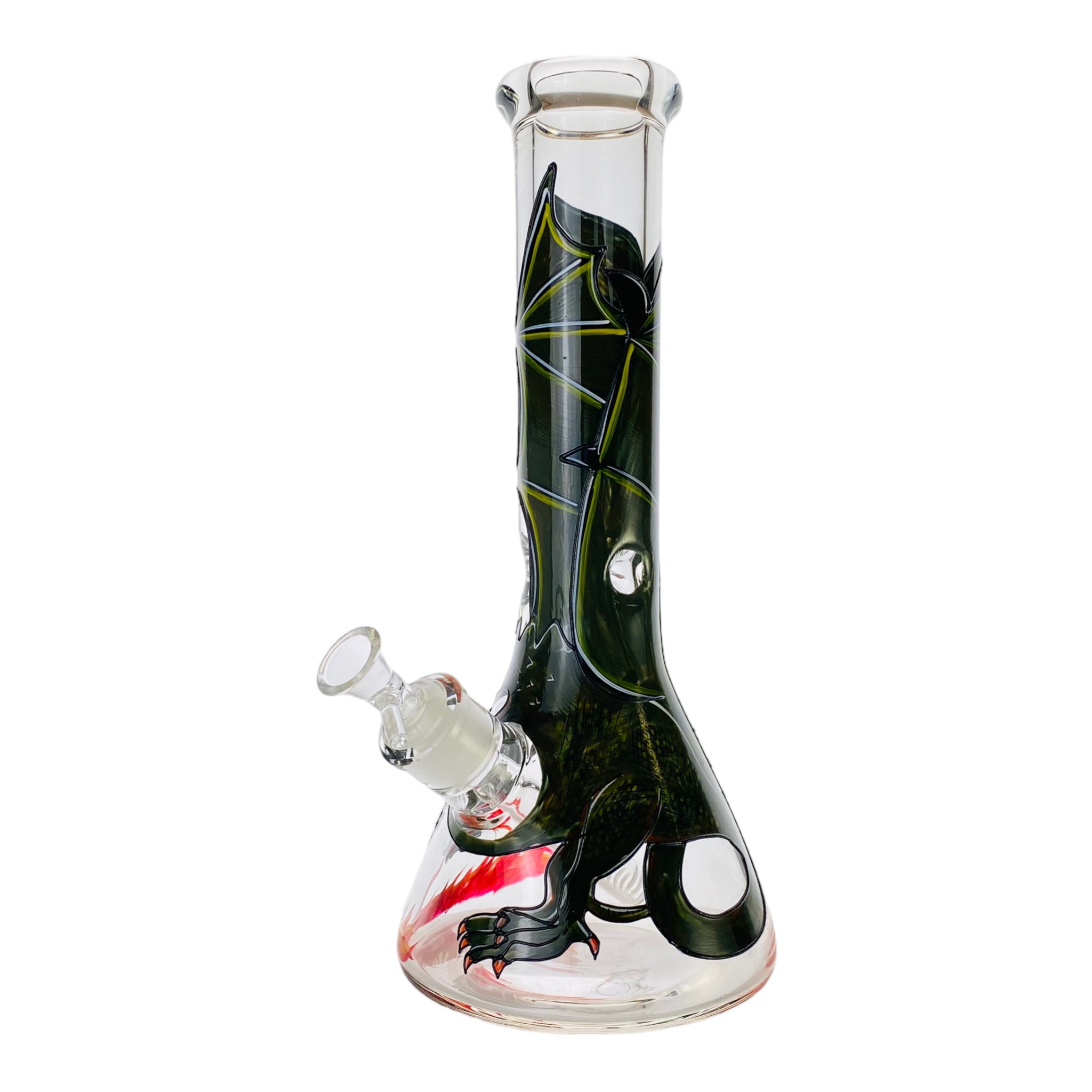 12 Inch Dragon Bong - Large Dragon Breathing Fire - Beaker Bong