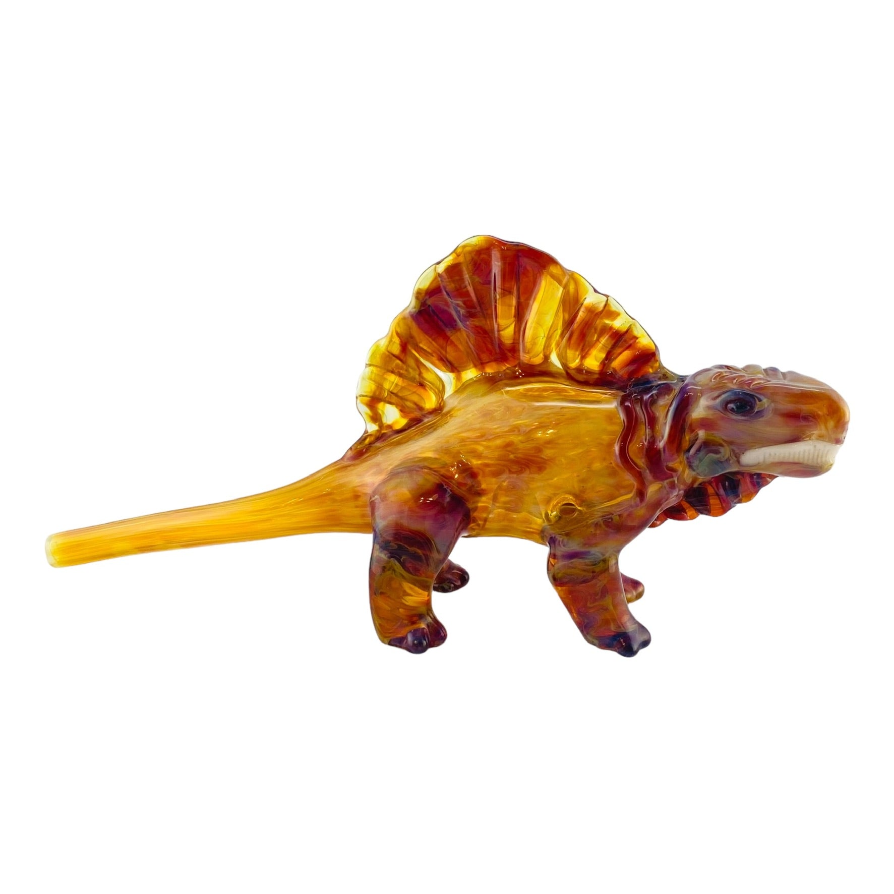 Handmade Dinosaur Dry Hand Pipe Made By Daniels Glass Art