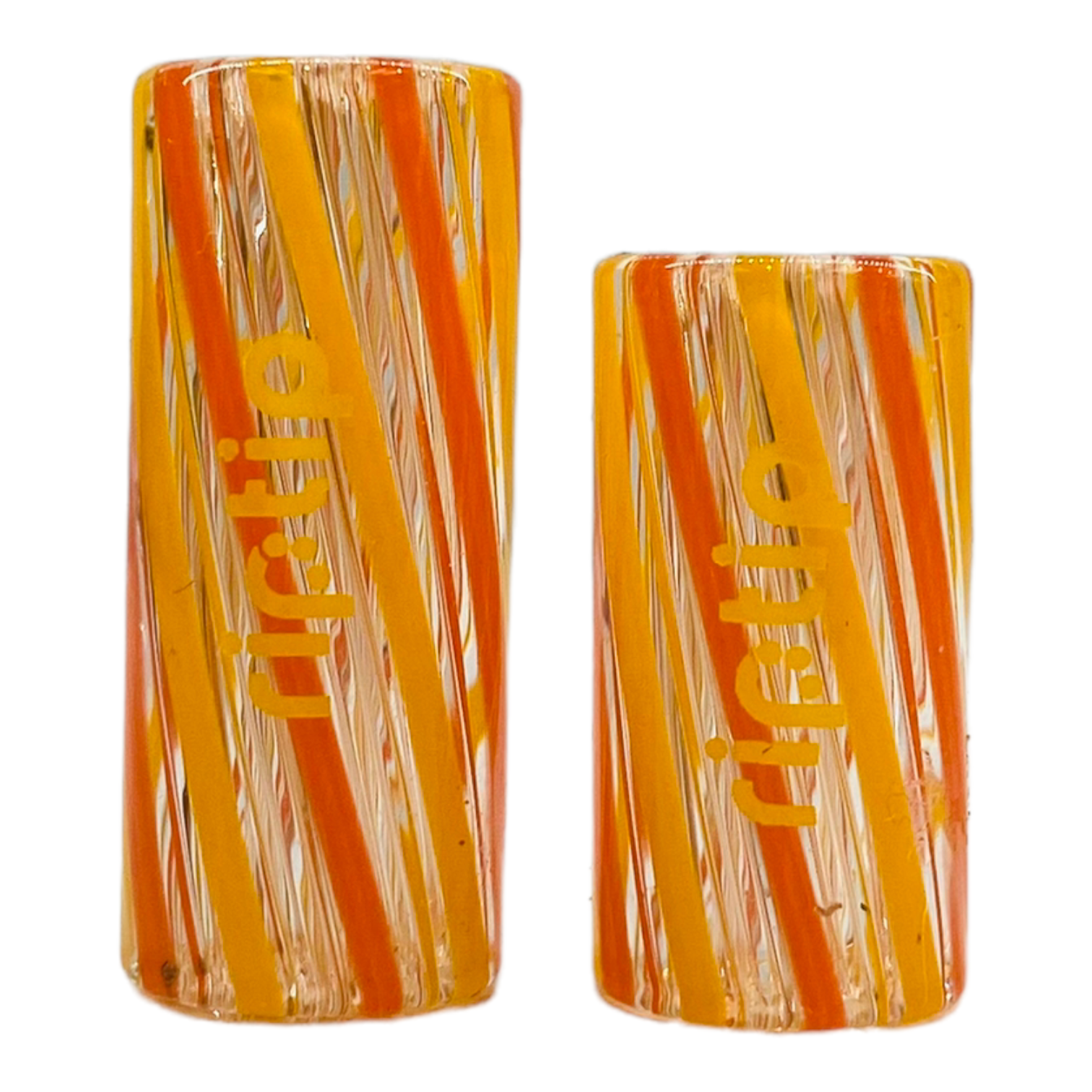 Gordo Scientific Citrus Orange & Yellow 13mm Wide Regular Length RipTip glass holder tip for sale