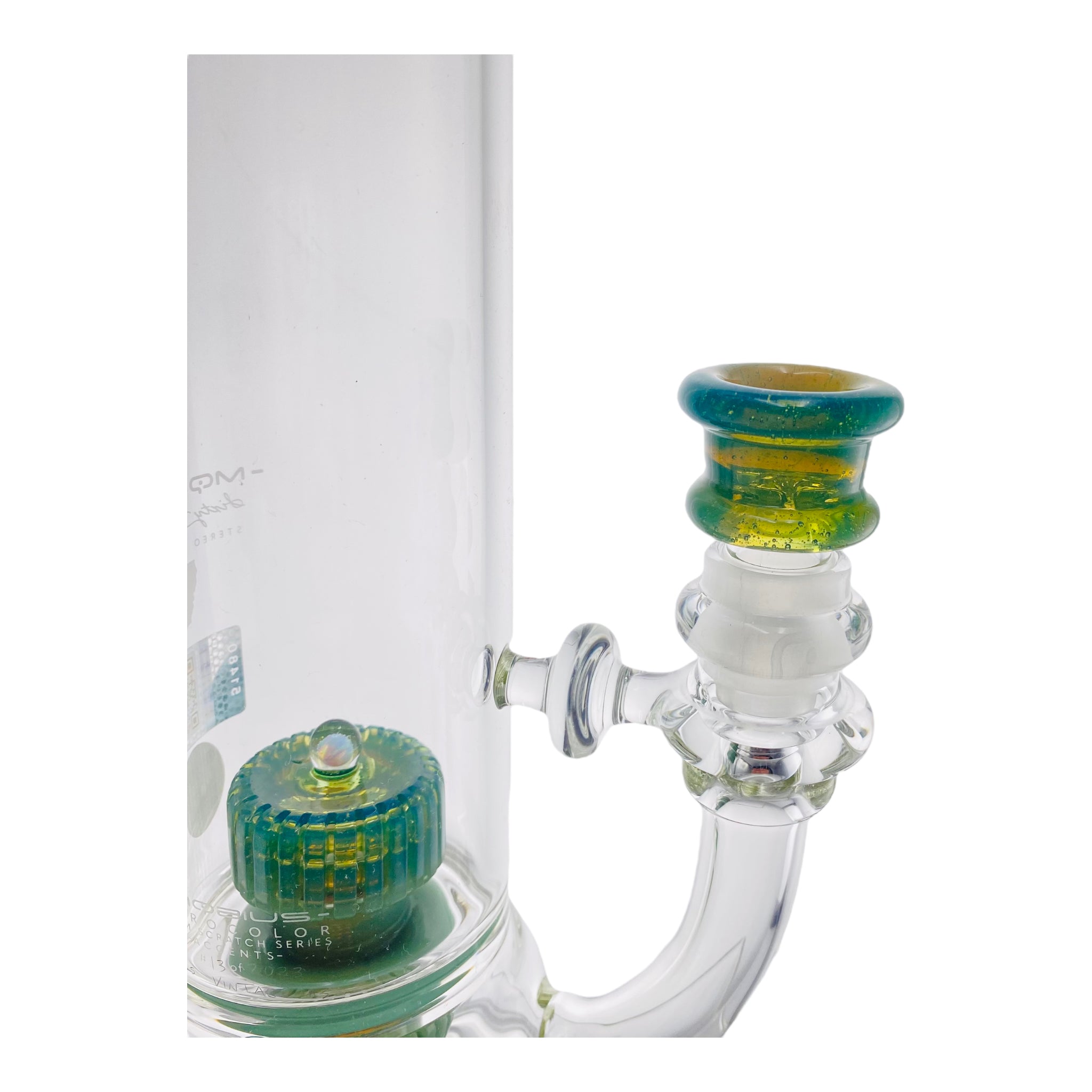 Circle Glass of Mobius Glass Custom 65T With Double Stereo Matrix Percs. Custom Mobius Glass Accent #3 With Opal