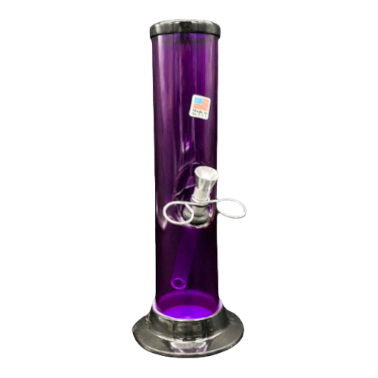 Acrylic Bong Straight 9 Inches Purple