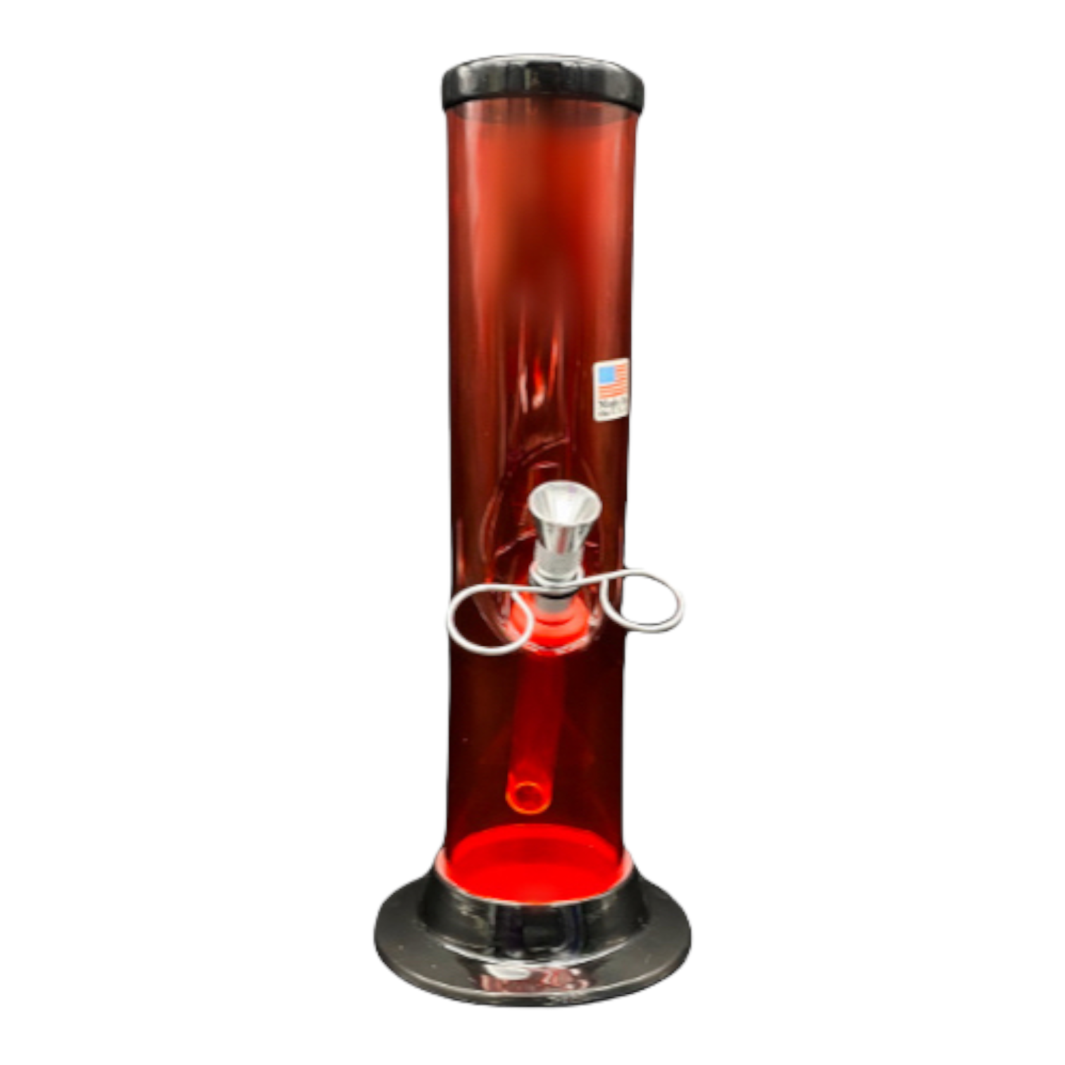 Acrylic Bong Straight 9 Inches Red