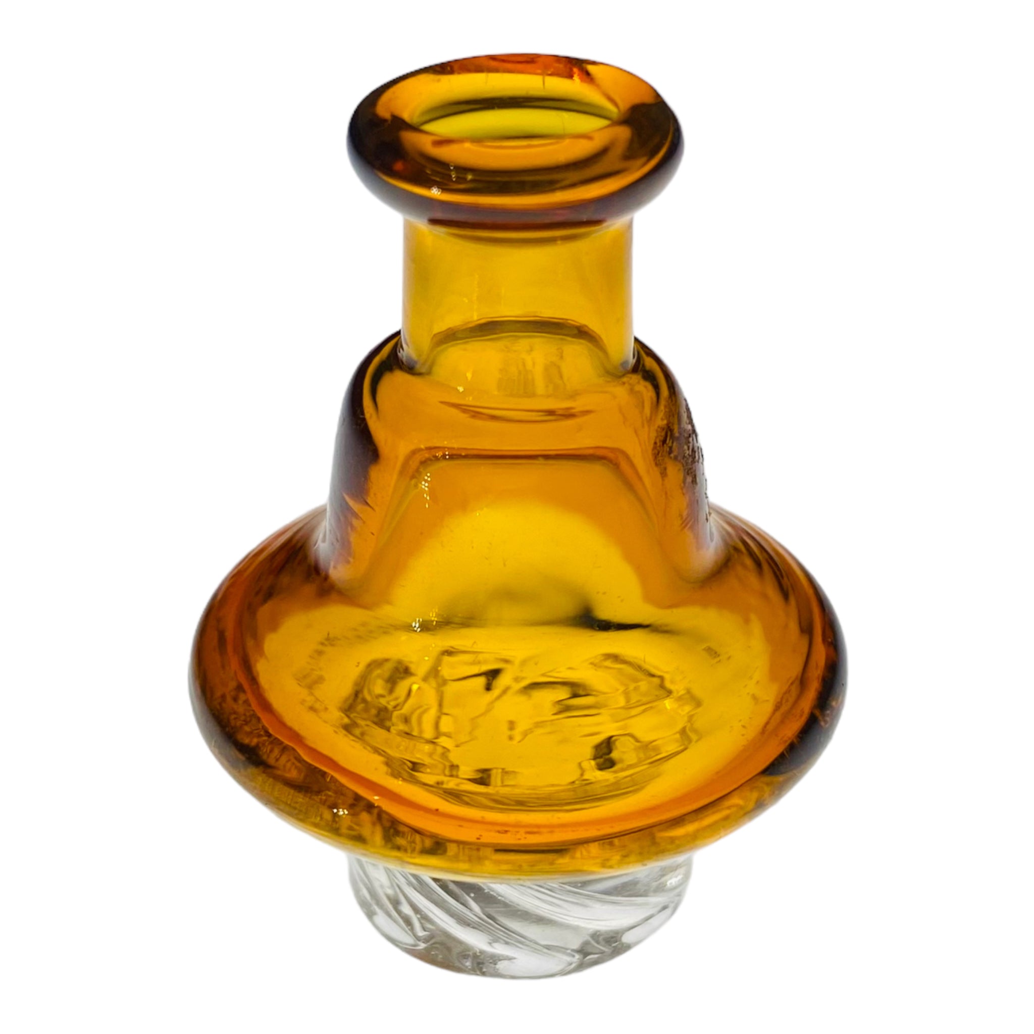 Amber Brown Glass Spinner Carb Cap With Directional Airflow
