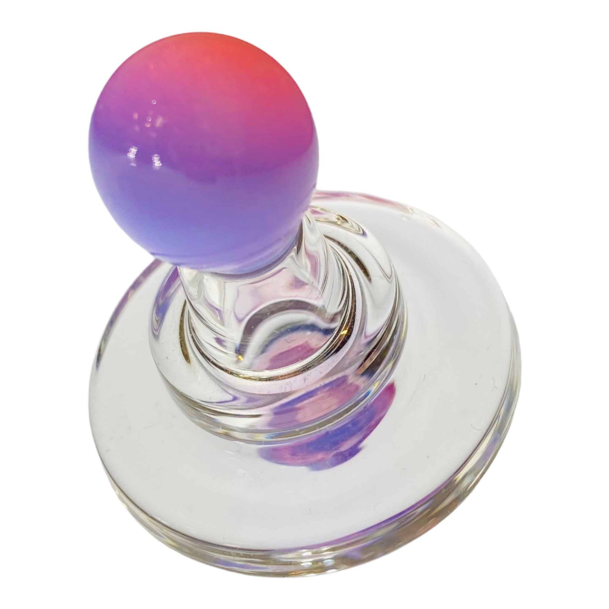 Aaron Vigil Glass - Pink Directional Airflow Glass Carb Cap