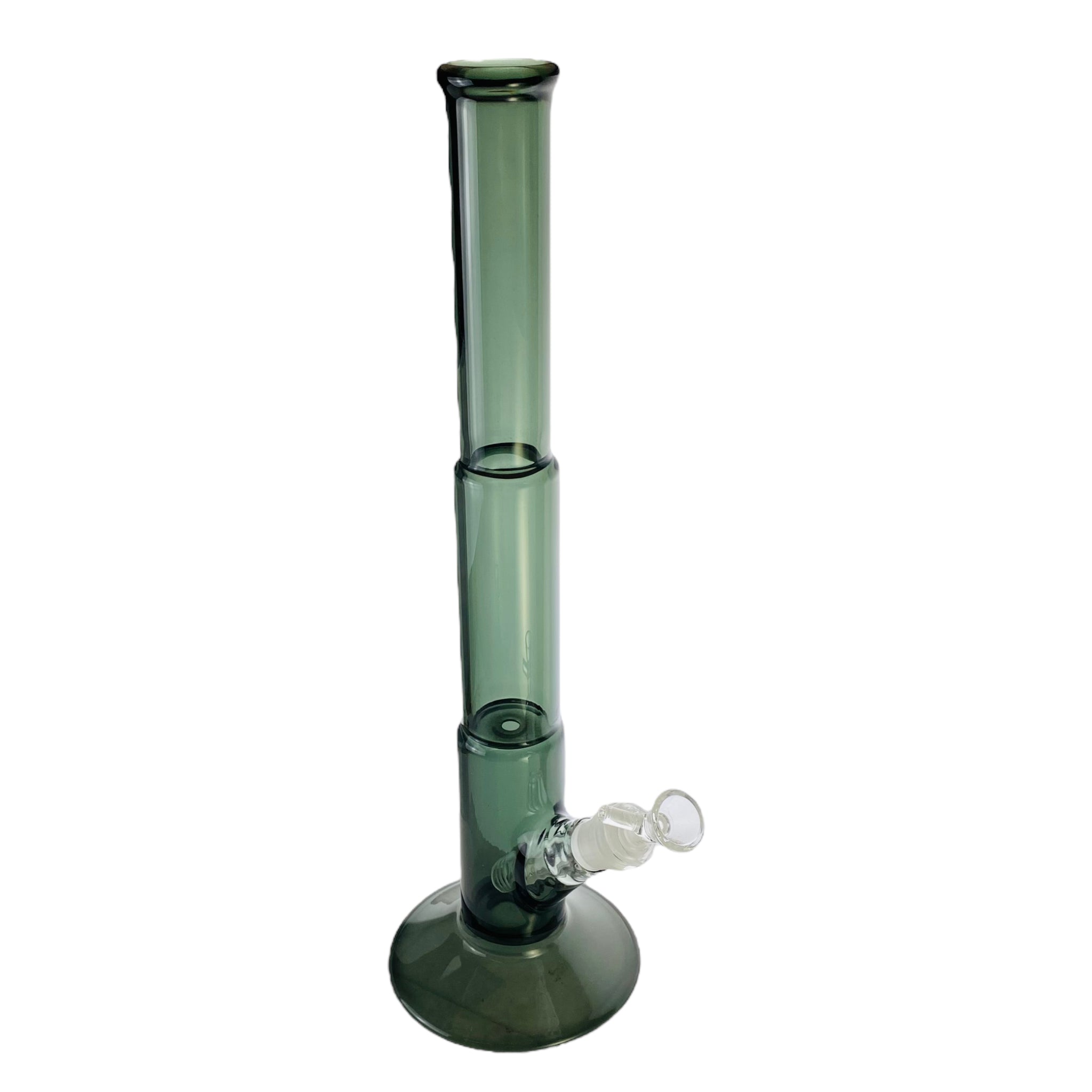 16 Inch Shadow Black Three Stage Straight Bong