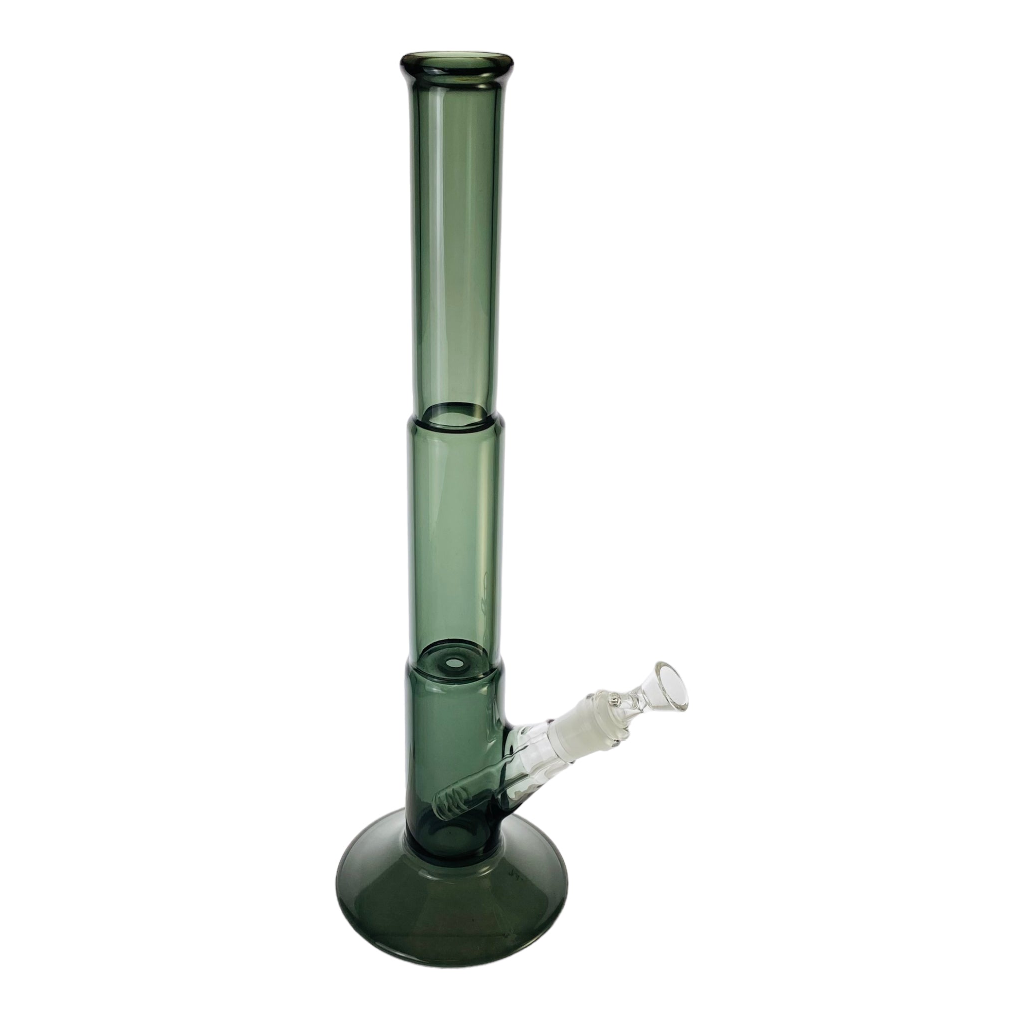 16 Inch Shadow Black Three Stage Straight Bong