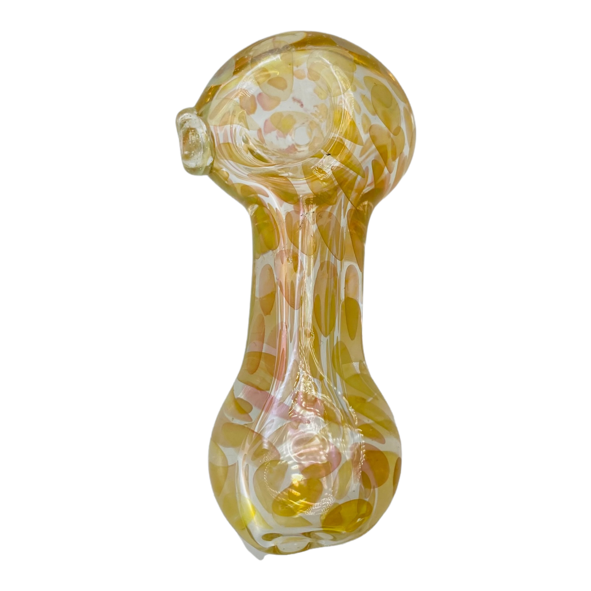 Glass Hand Pipe Fume Dot Spoon Pipe With Flat Mouthpiece