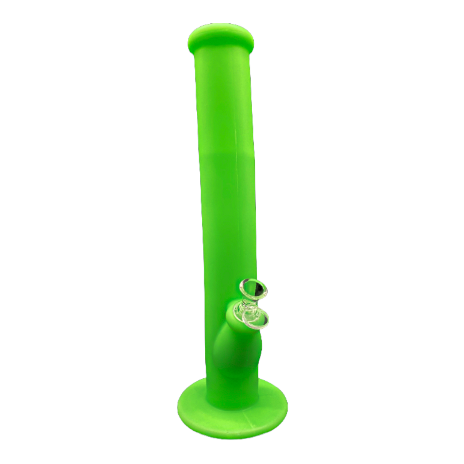 12 Inch Silicone Straight Bong Green