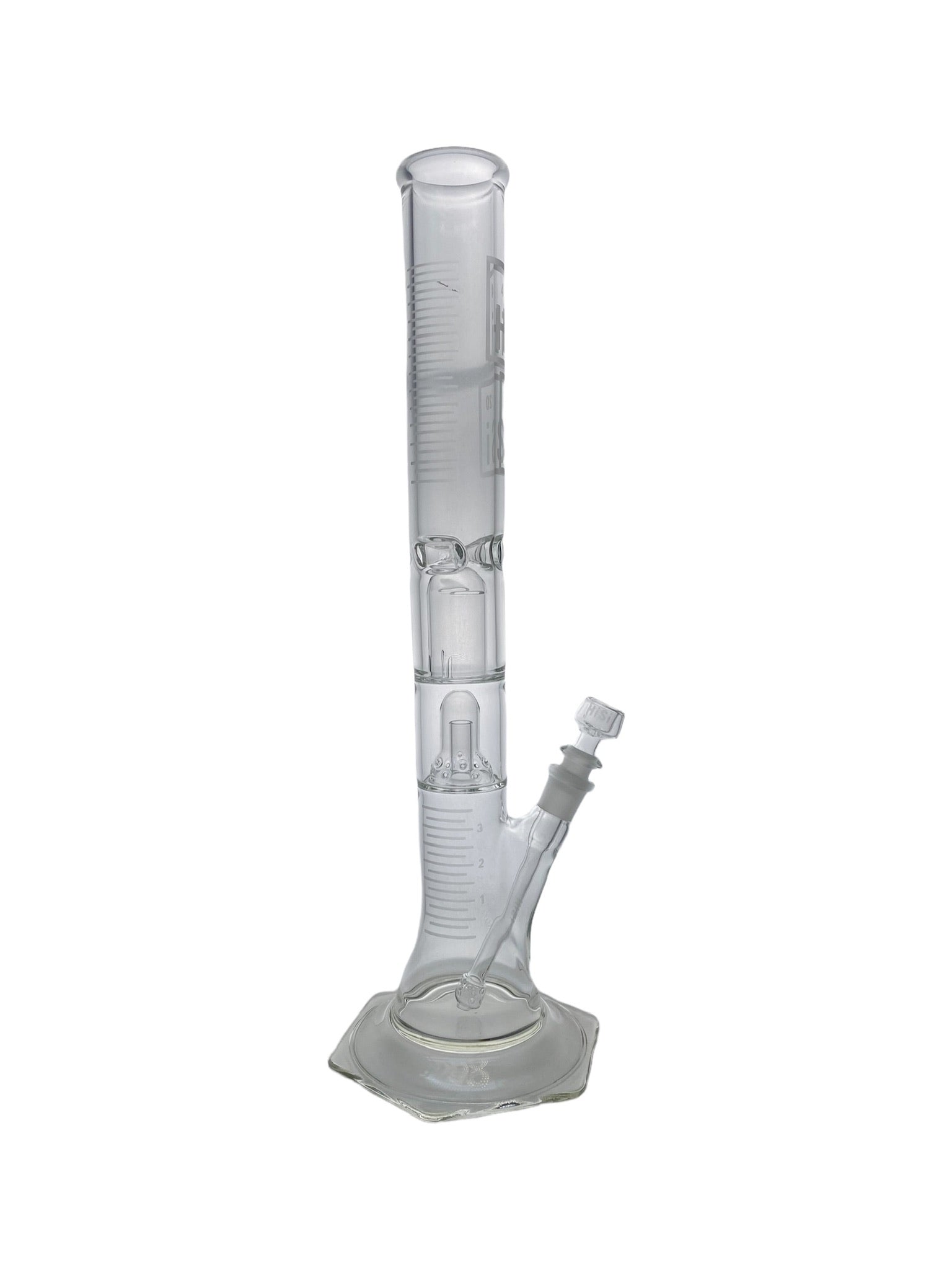 HiSi Glass Double Bell Perc Straight Tube