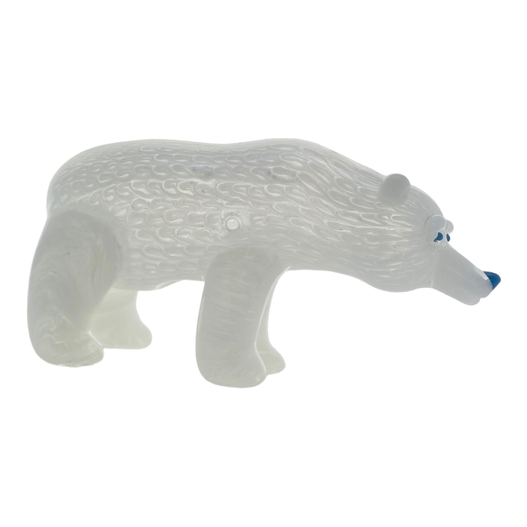 Handmade Glass Polar Bear Dry Hand Pipe Made By Daniels Glass Art