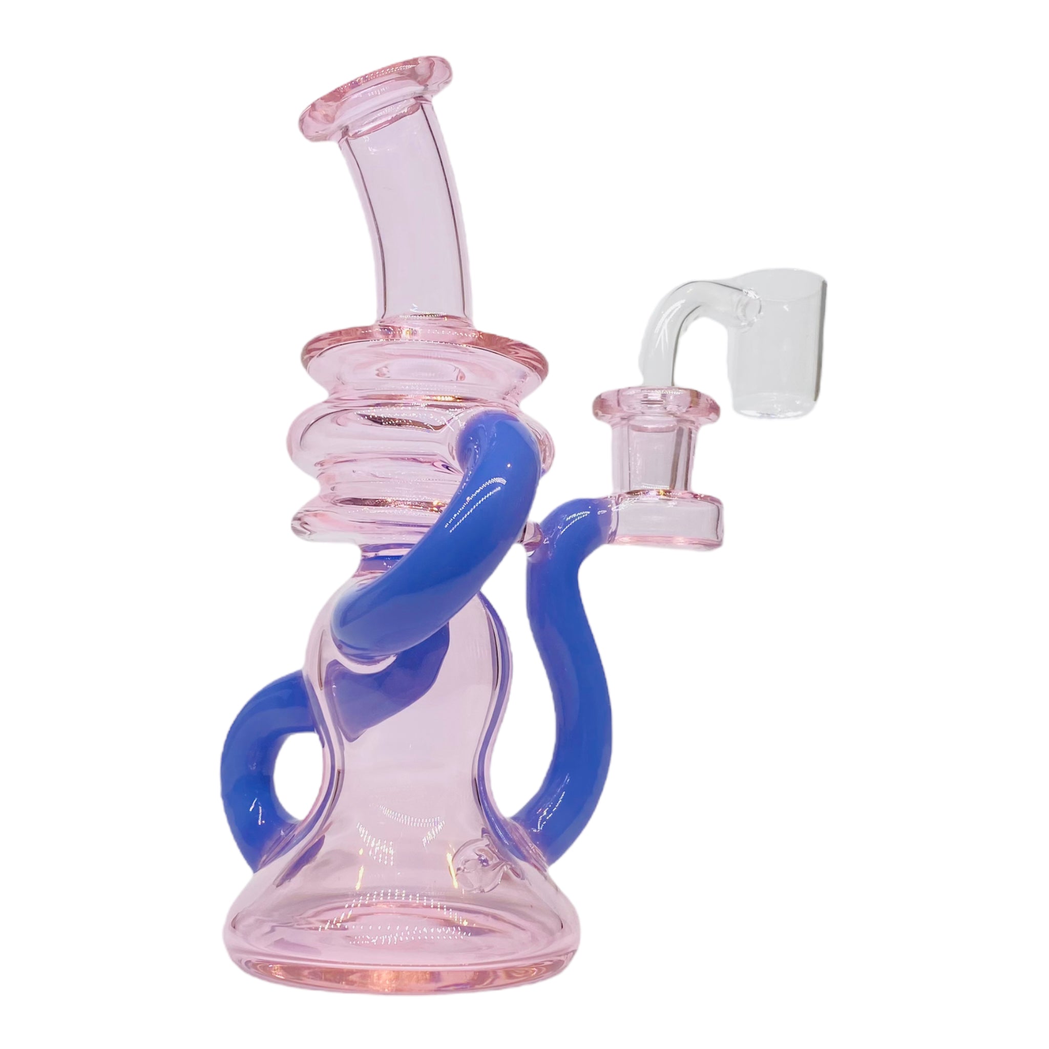 Pink And Purple Tubing Klein Recycler Dab Rig