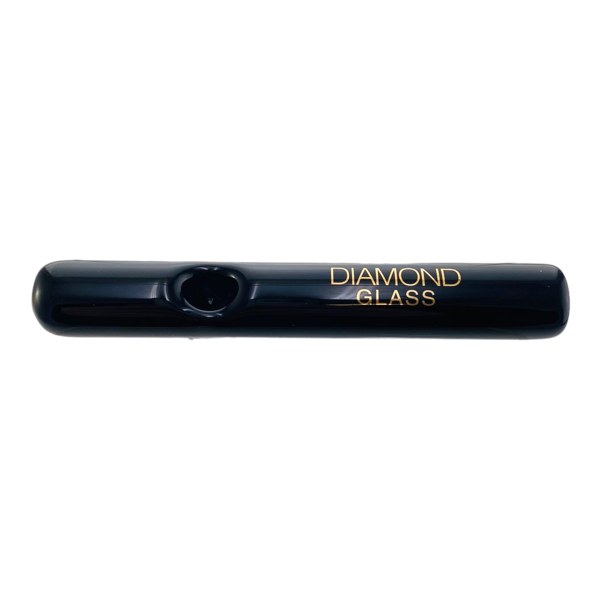 Diamond Glass - 5 Inch Black Steam Roller Glass Hand Pipe
