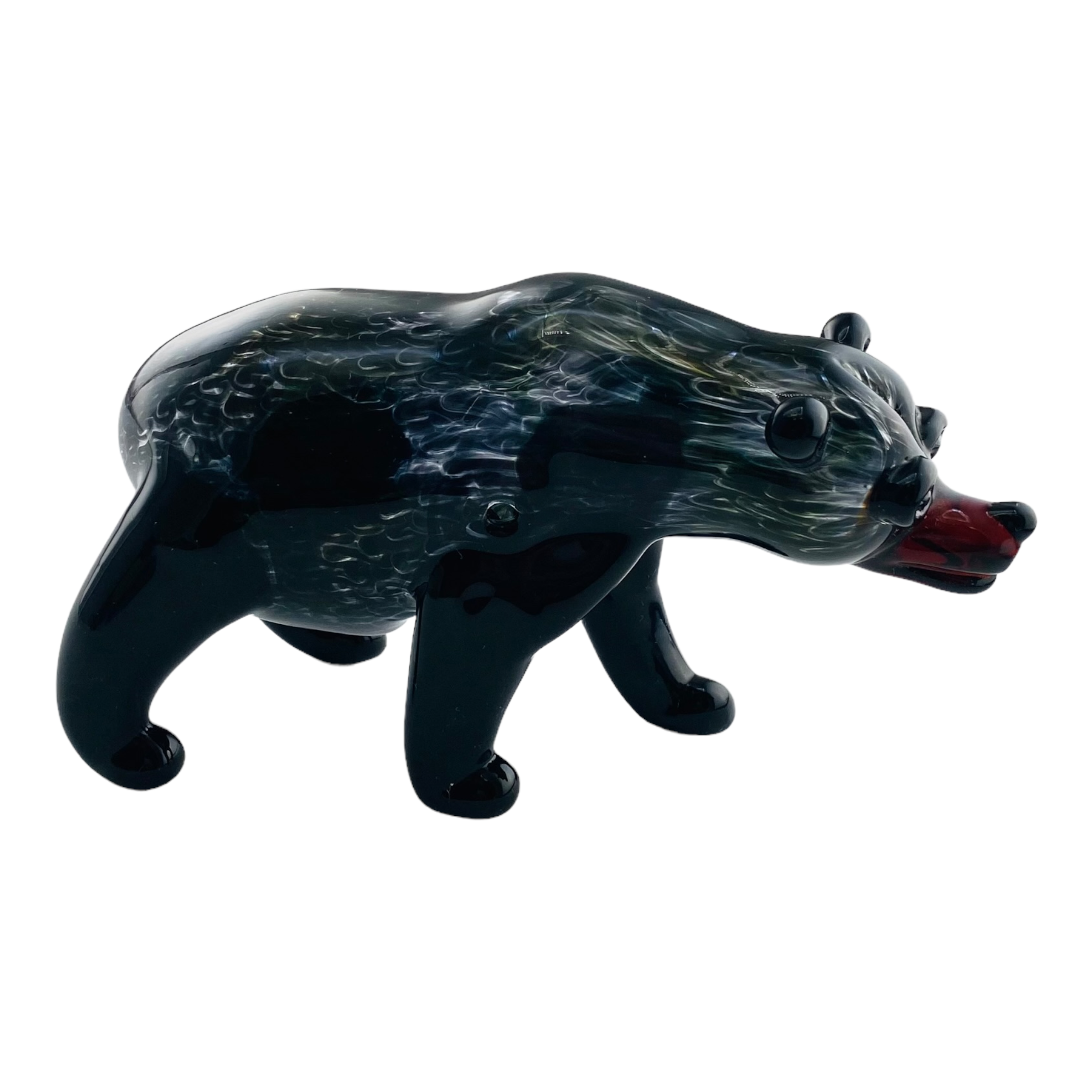Black Bear Glass Dry Hand Pipe
