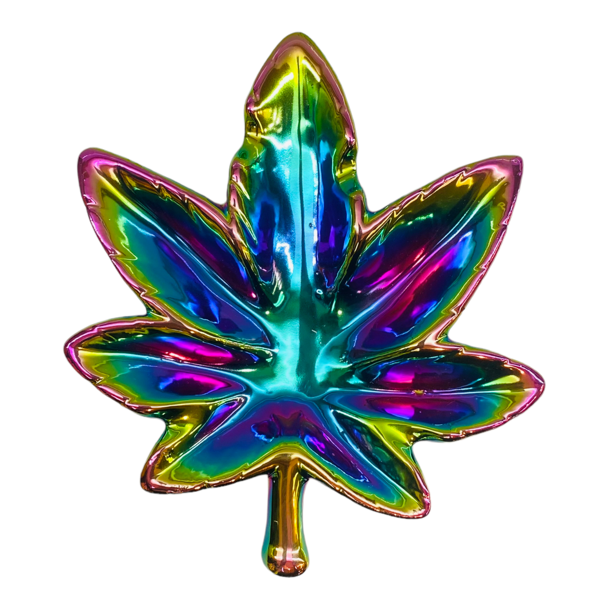 Rainbow Weed Leaf Ashtray