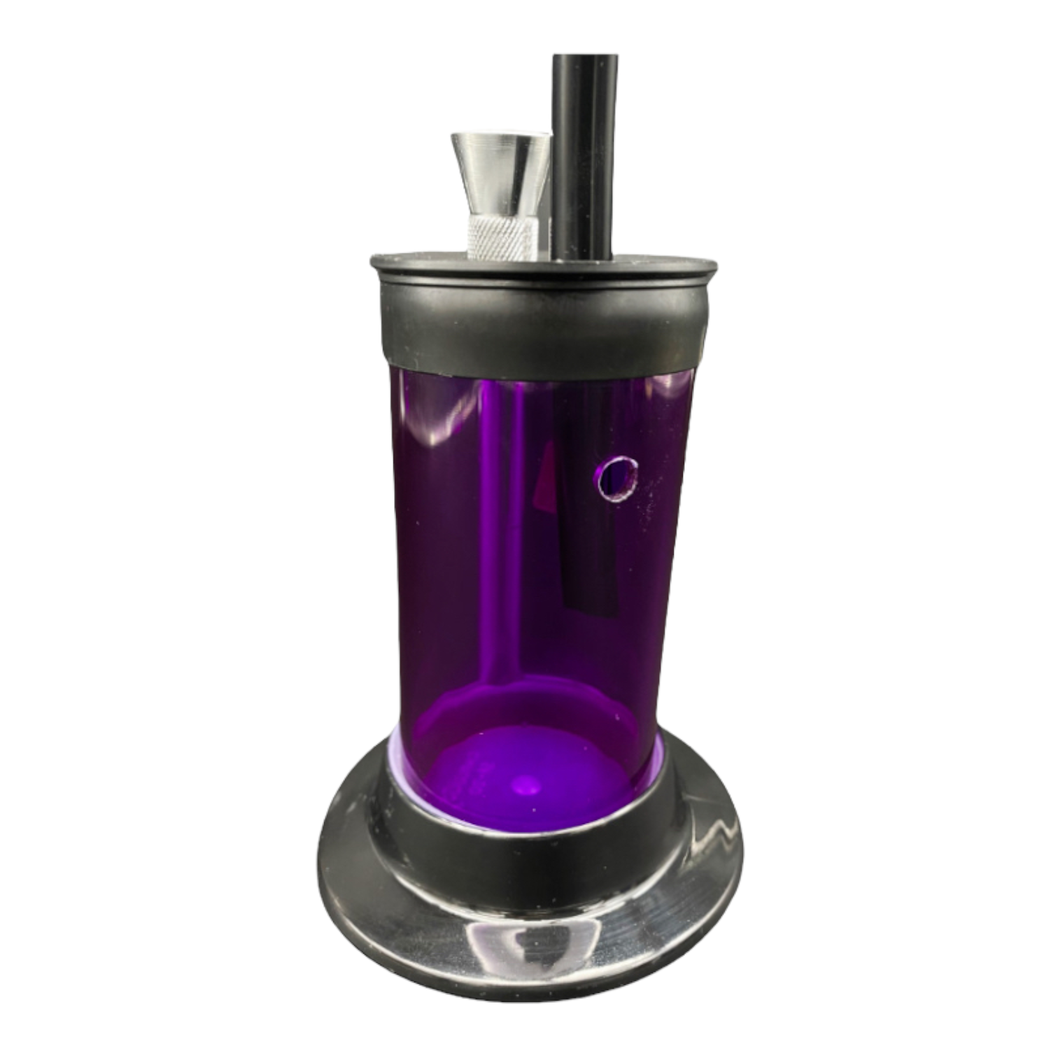 Plastic Bubbler With Carb Hole Purple