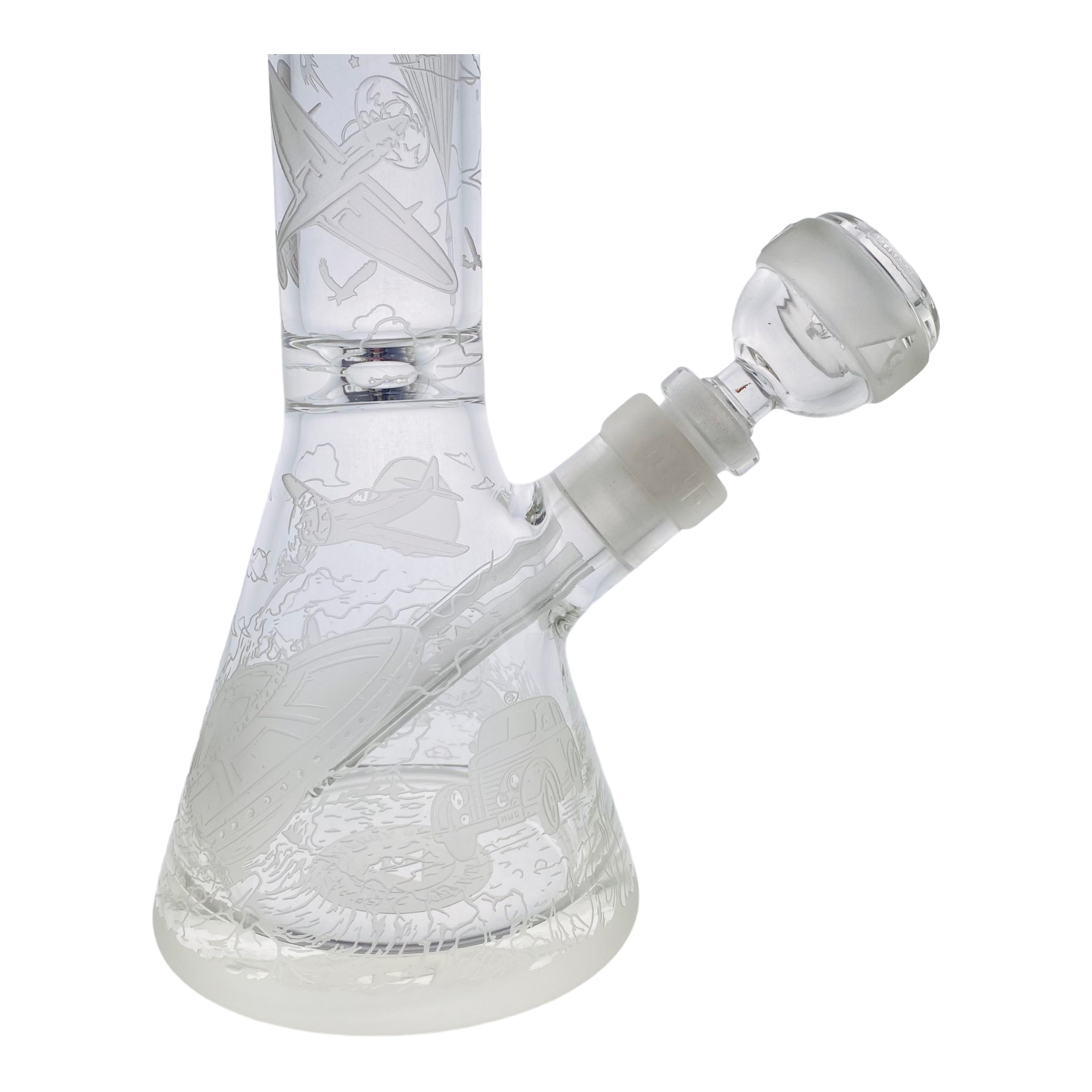 Milkyway Glass - 11 Inch Sandblasted Roswell 1947 Beaker Base Bong