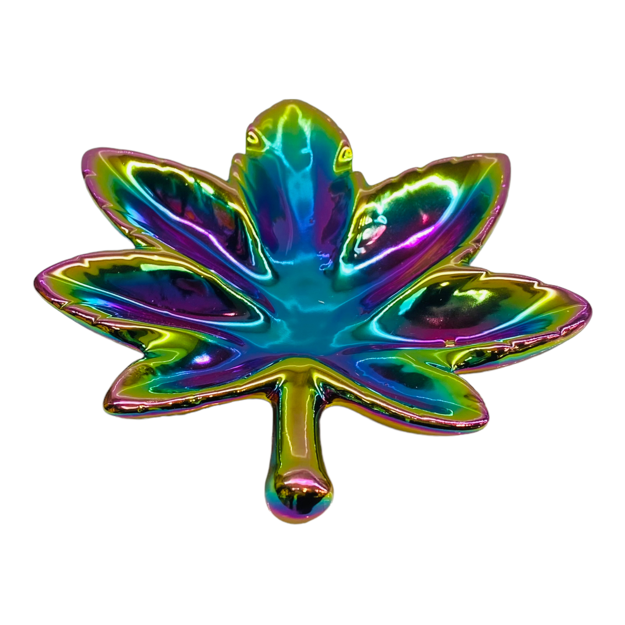 Rainbow Weed Leaf Ashtray