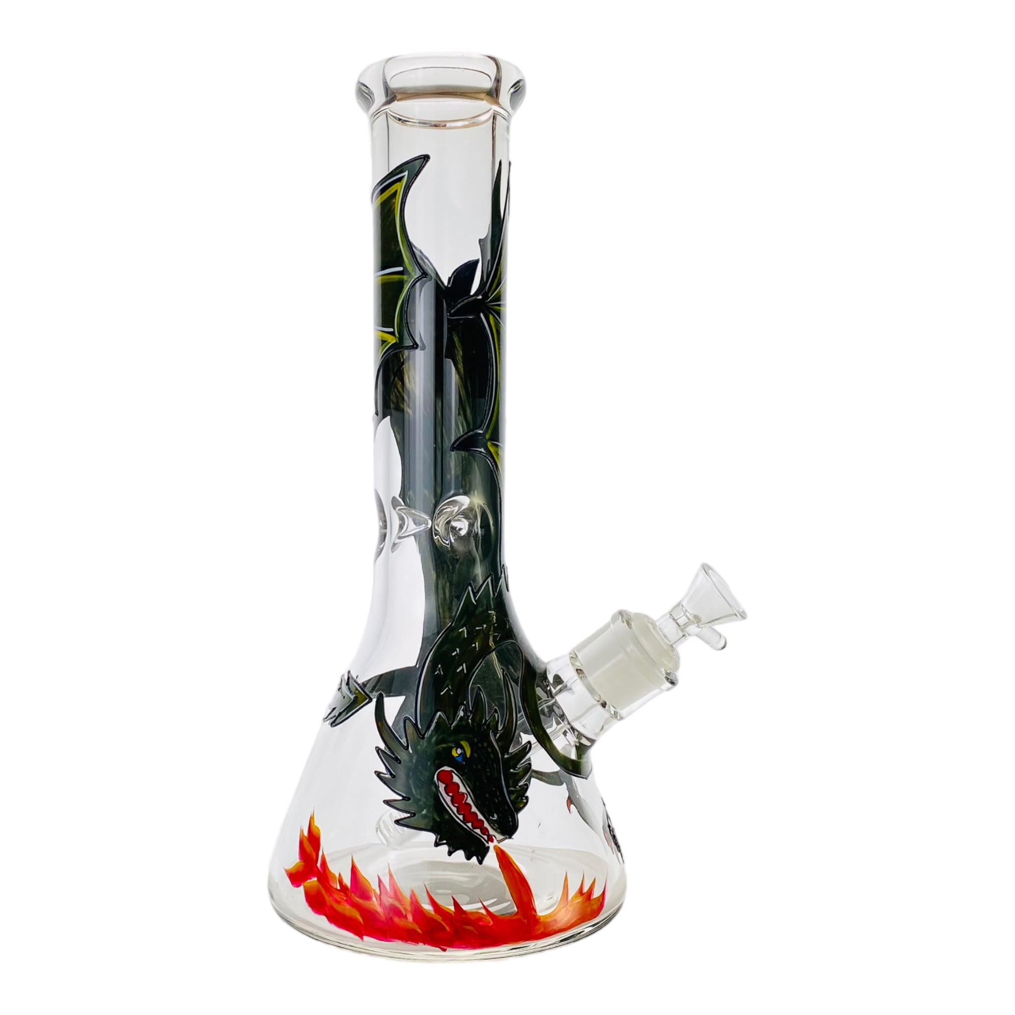 12 Inch Dragon Bong - Large Dragon Breathing Fire - Beaker Bong