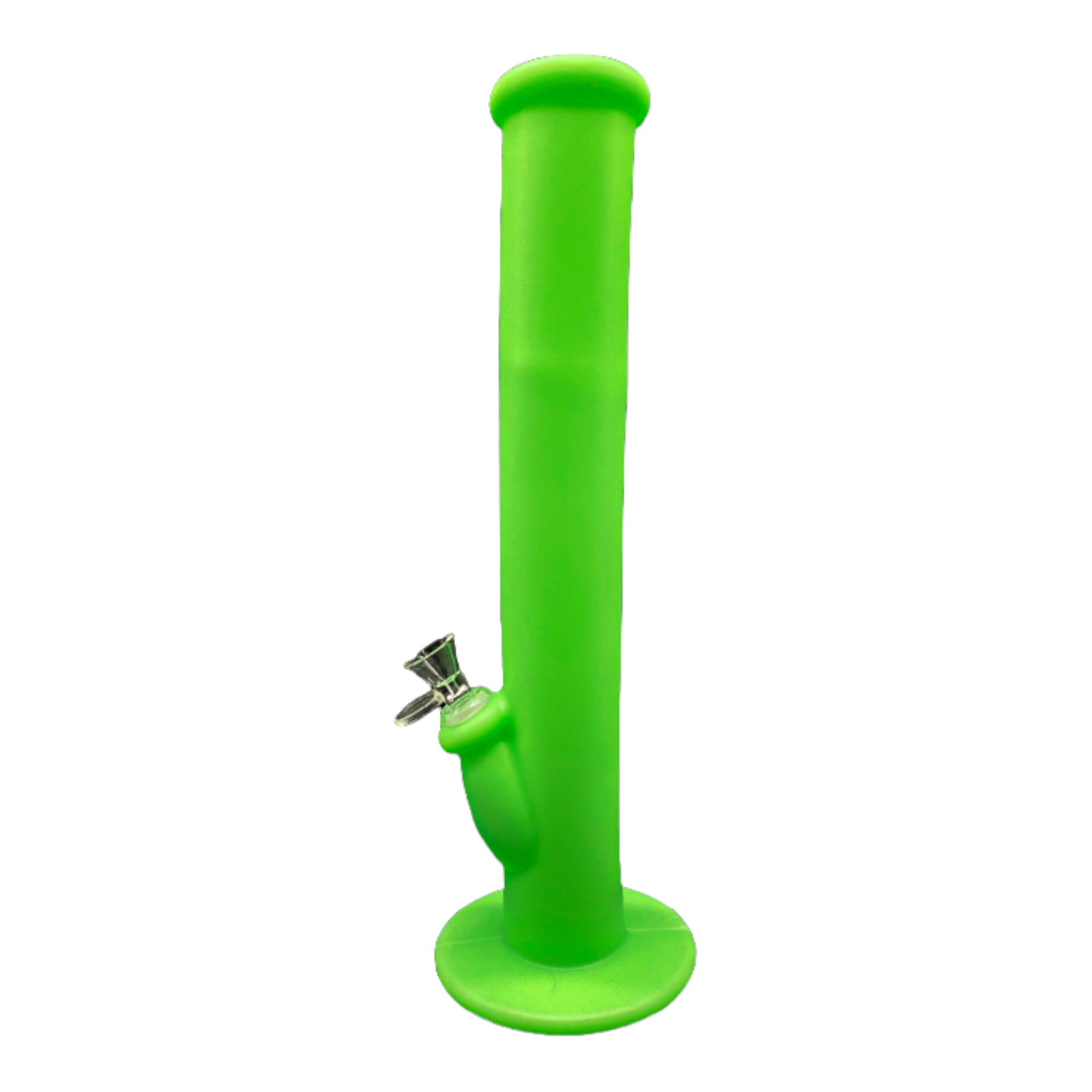 12 Inch Silicone Straight Bong Green