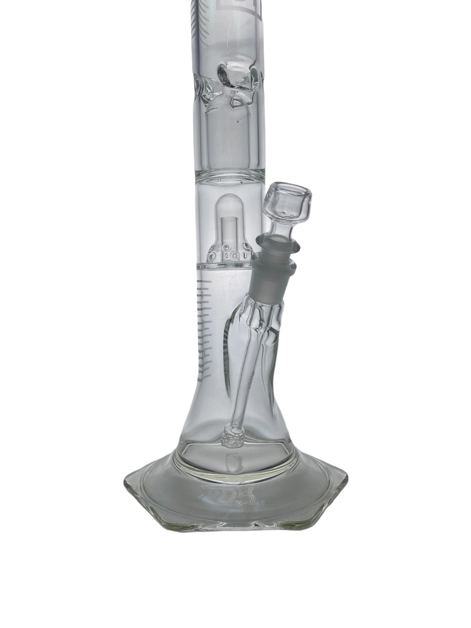 HiSi Glass Double Bell Perc Straight Tube